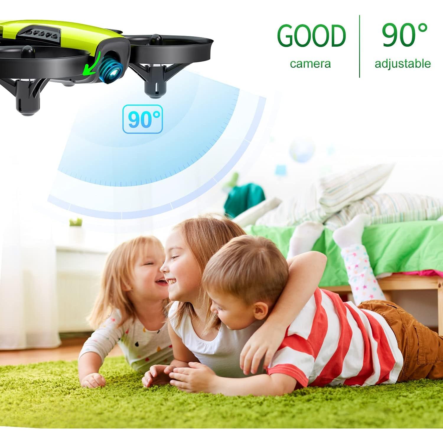 Dron Loolinn U61 para Niños con Cámara Ajustable y 3 Baterías