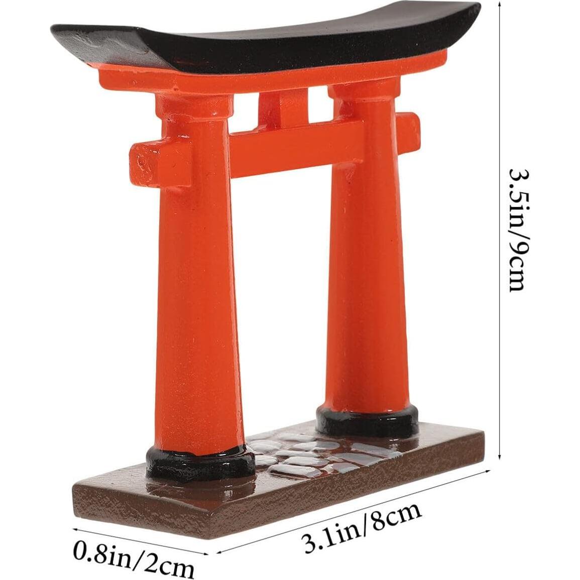 Miniatura Puerta Torii Japonesa STOBOK 7.9x2x7.9cm Resina