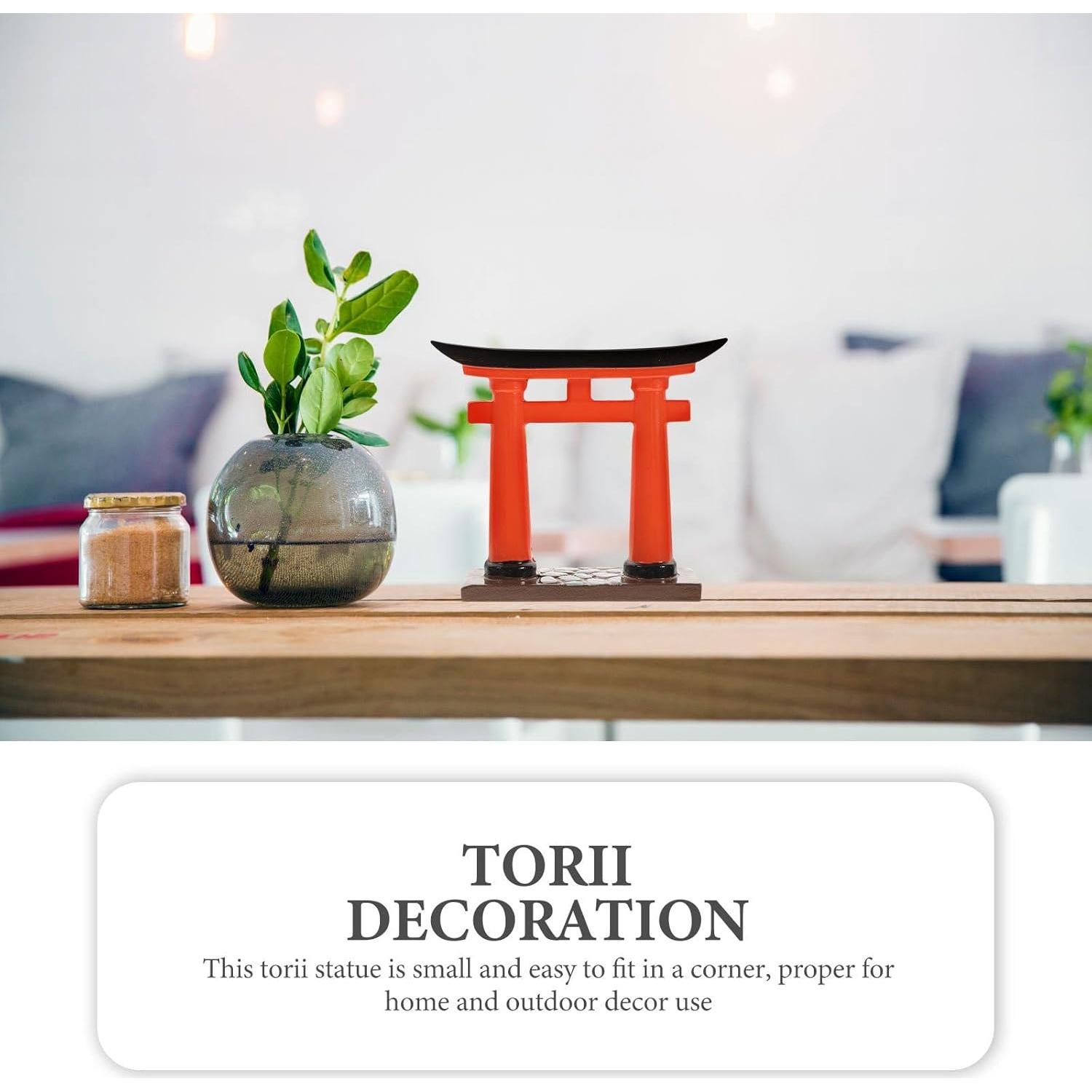 Miniatura Puerta Torii Japonesa STOBOK 7.9x2x7.9cm Resina