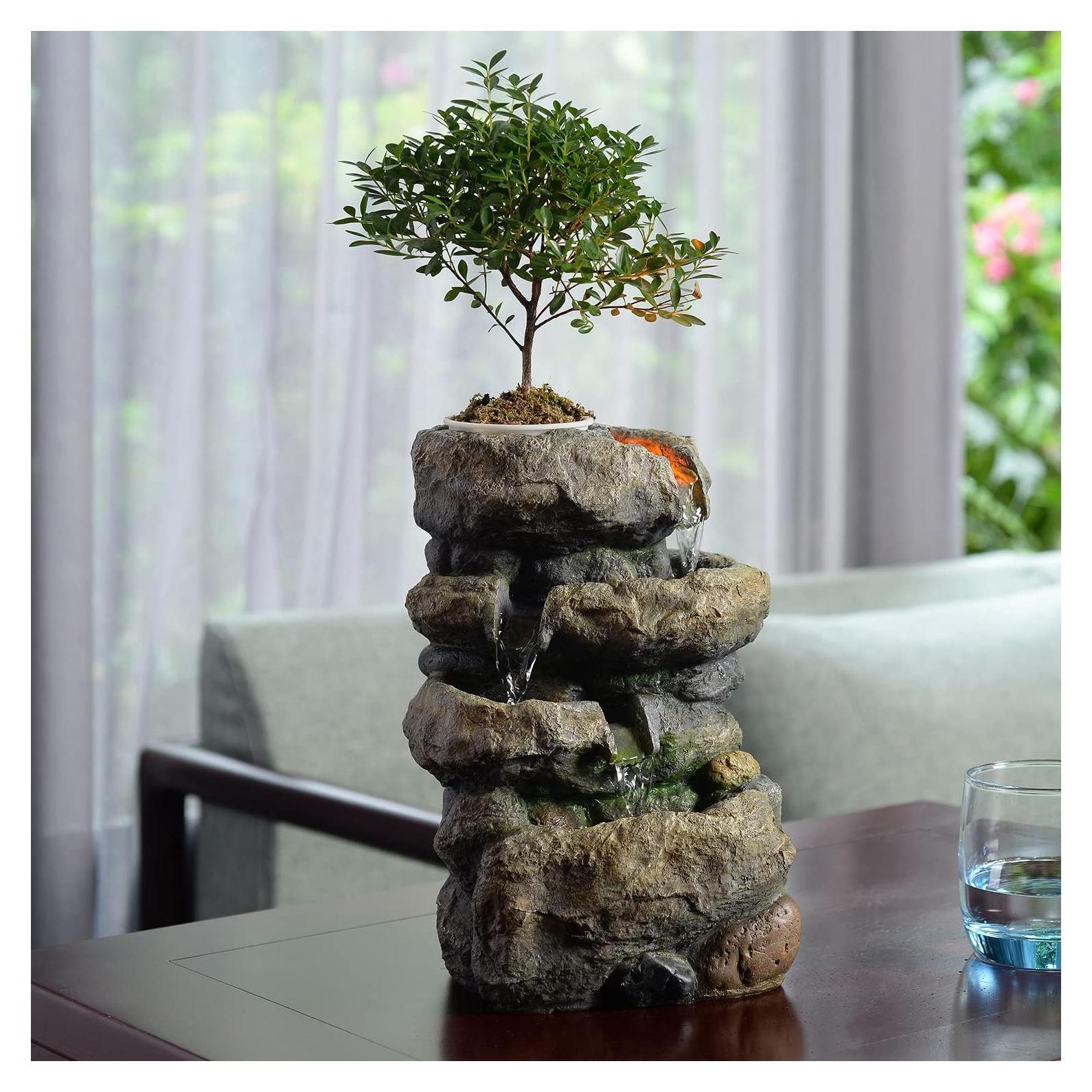 Fuente de Interior Kalona 22020 con Maceta y Sonido Relajante