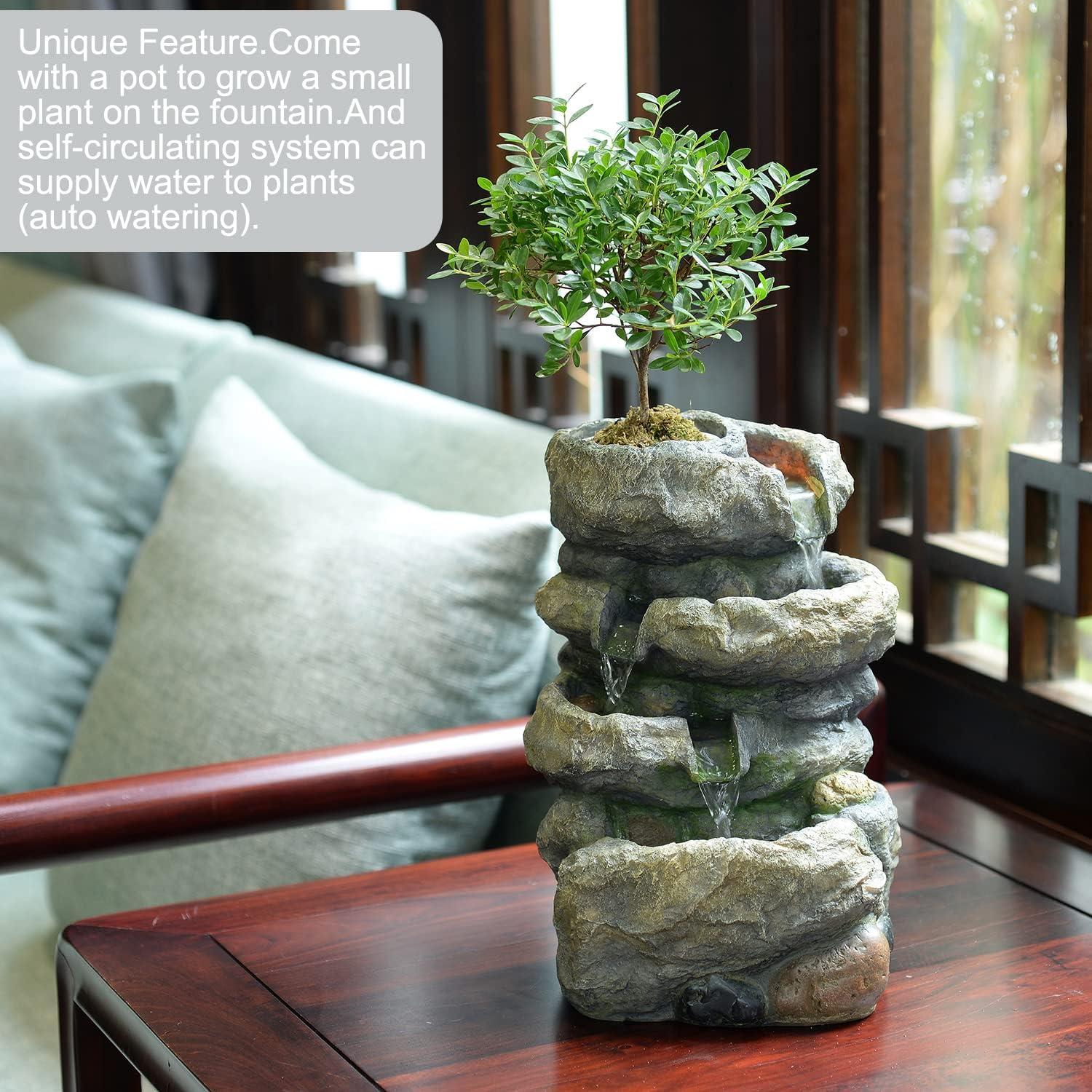 Fuente de Interior Kalona 22020 con Maceta y Sonido Relajante