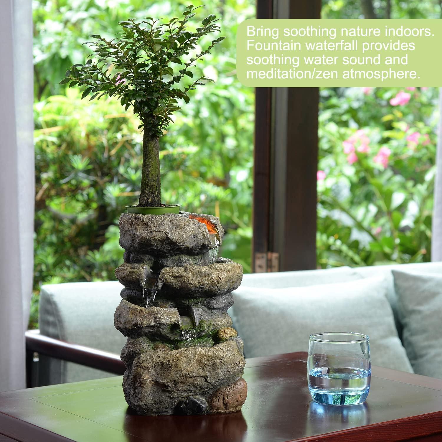 Fuente de Interior Kalona 22020 con Maceta y Sonido Relajante