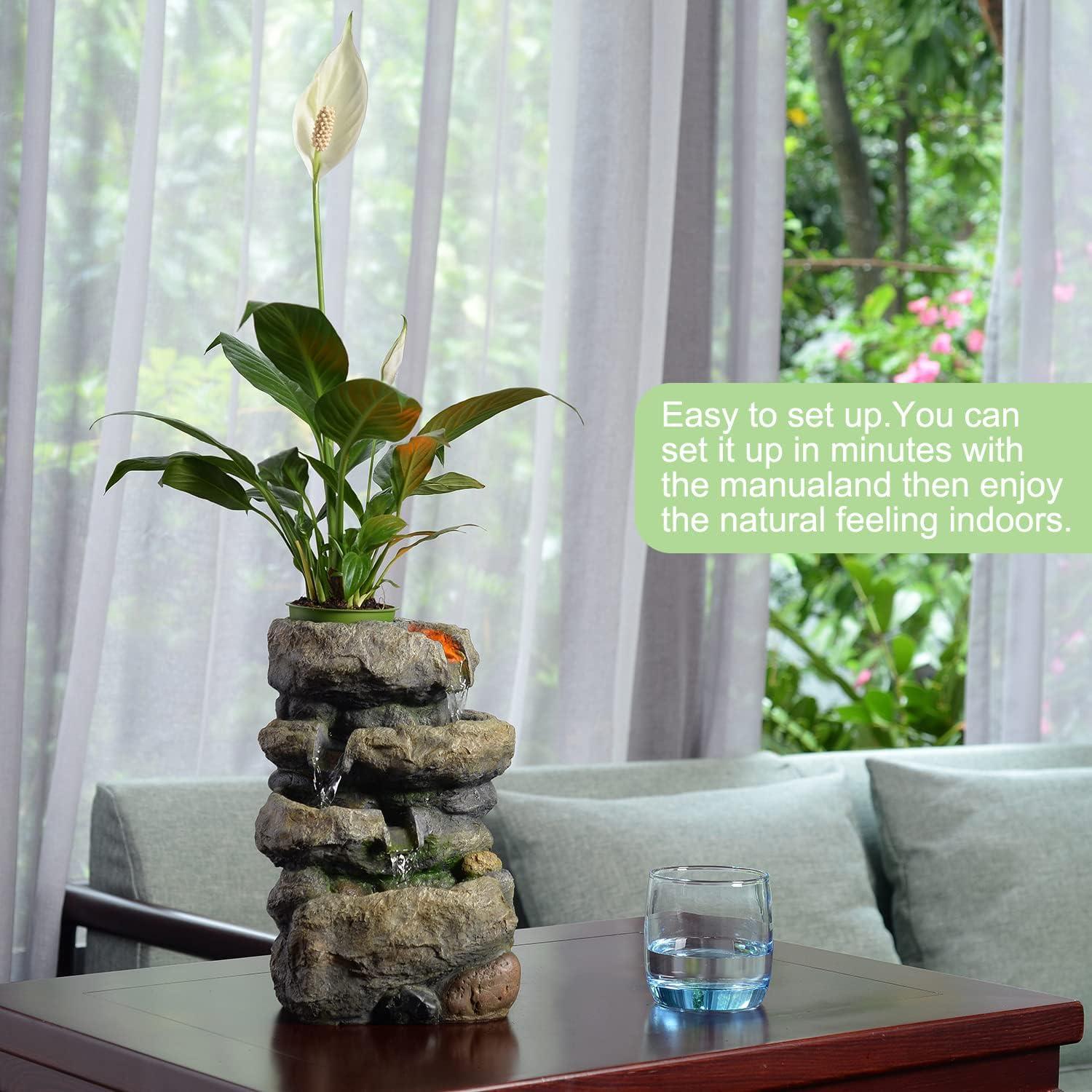 Fuente de Interior Kalona 22020 con Maceta y Sonido Relajante