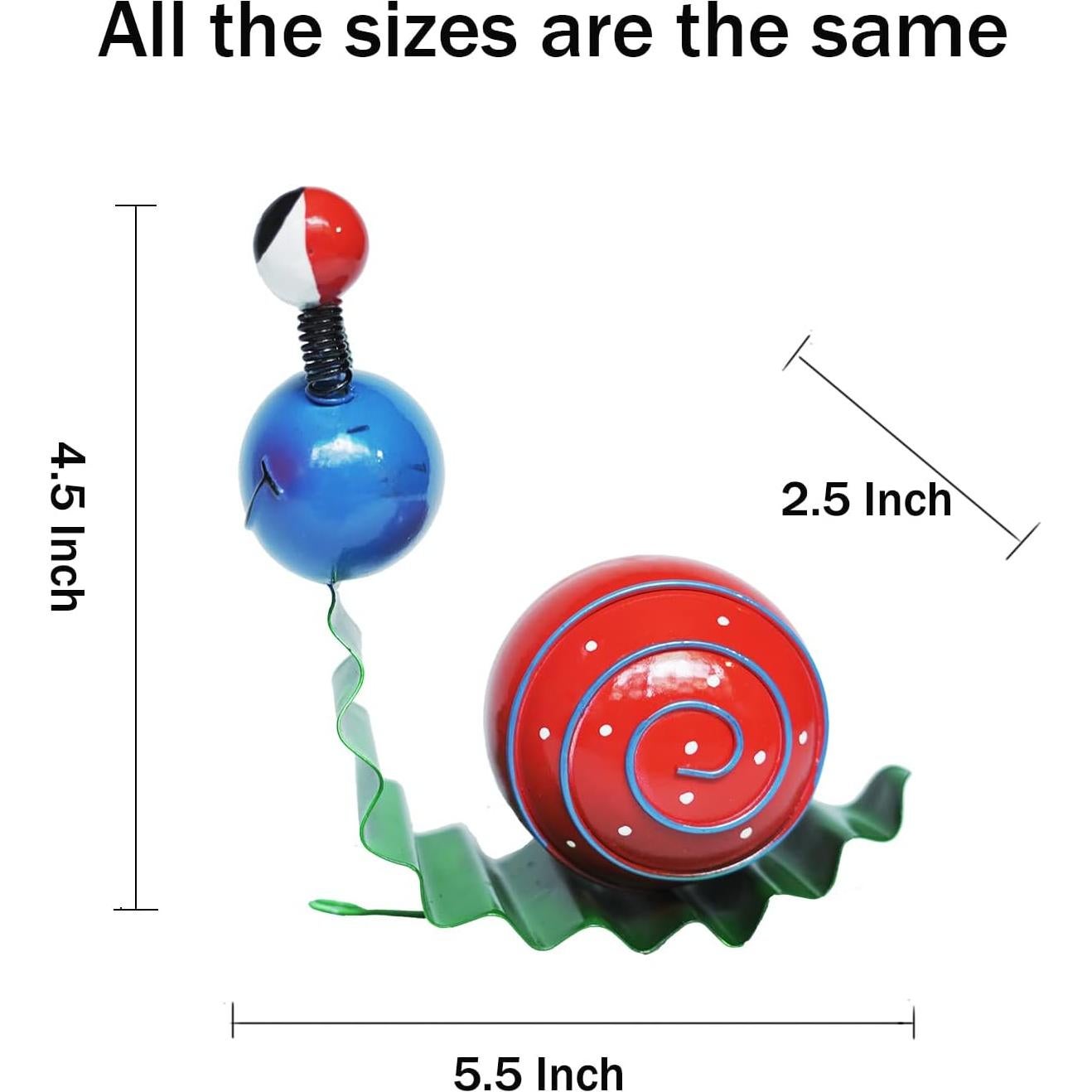 Set de 4 Ornamentos de Caracol de Metal Cruis Cuka - Jardín
