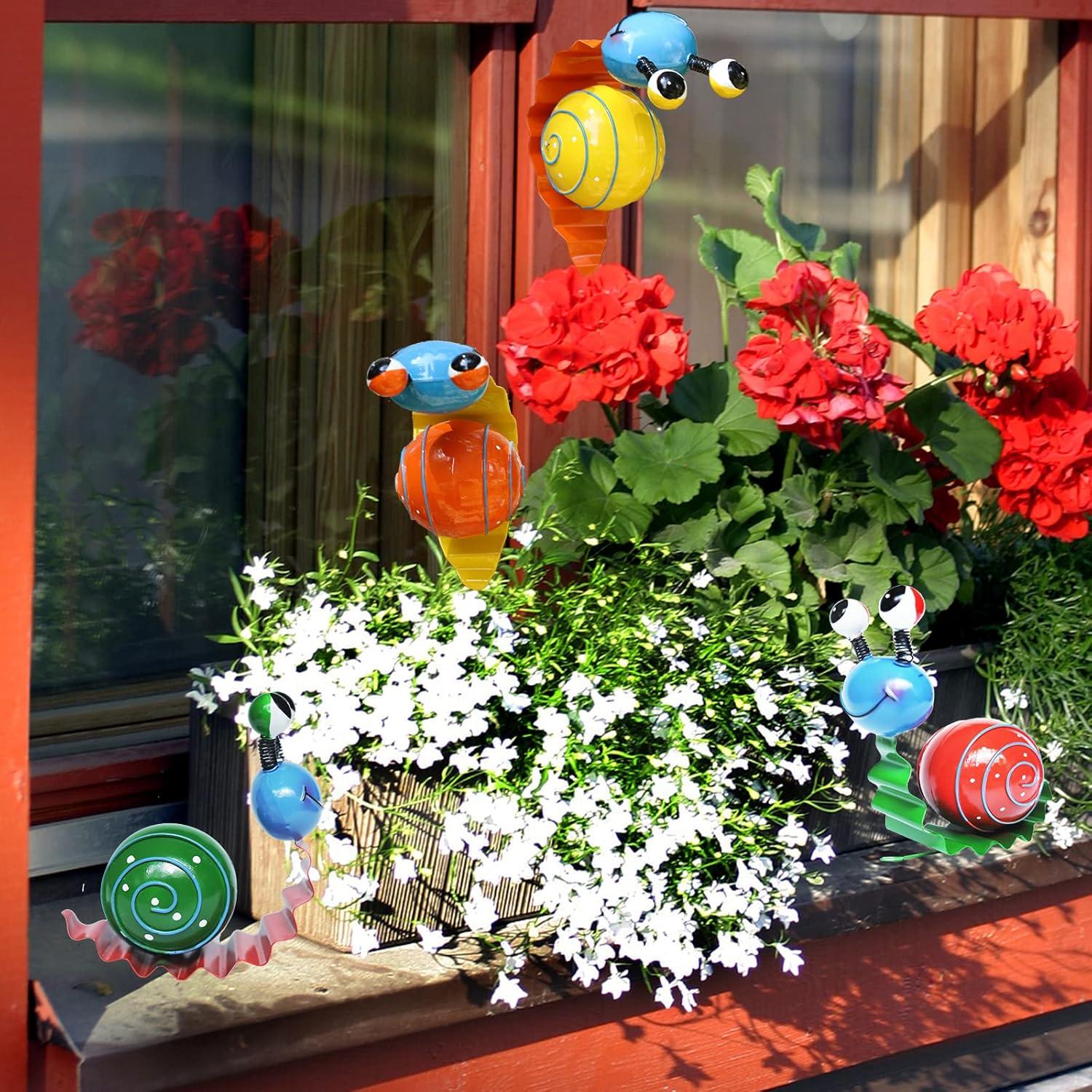 Set de 4 Ornamentos de Caracol de Metal Cruis Cuka - Jardín