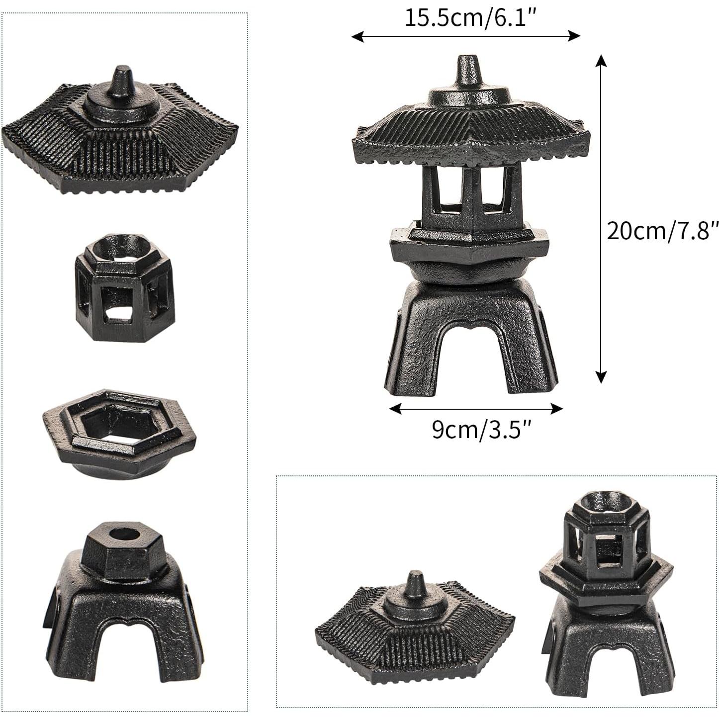 Lámpara de Vela de Hierro Fundido Sungmor - Pagoda Zen 20cm