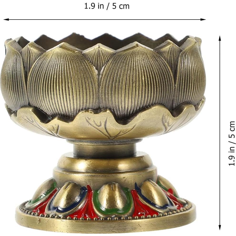 Soporte de Vela de Loto Vaguelly Decorativo de Zinc 5cm