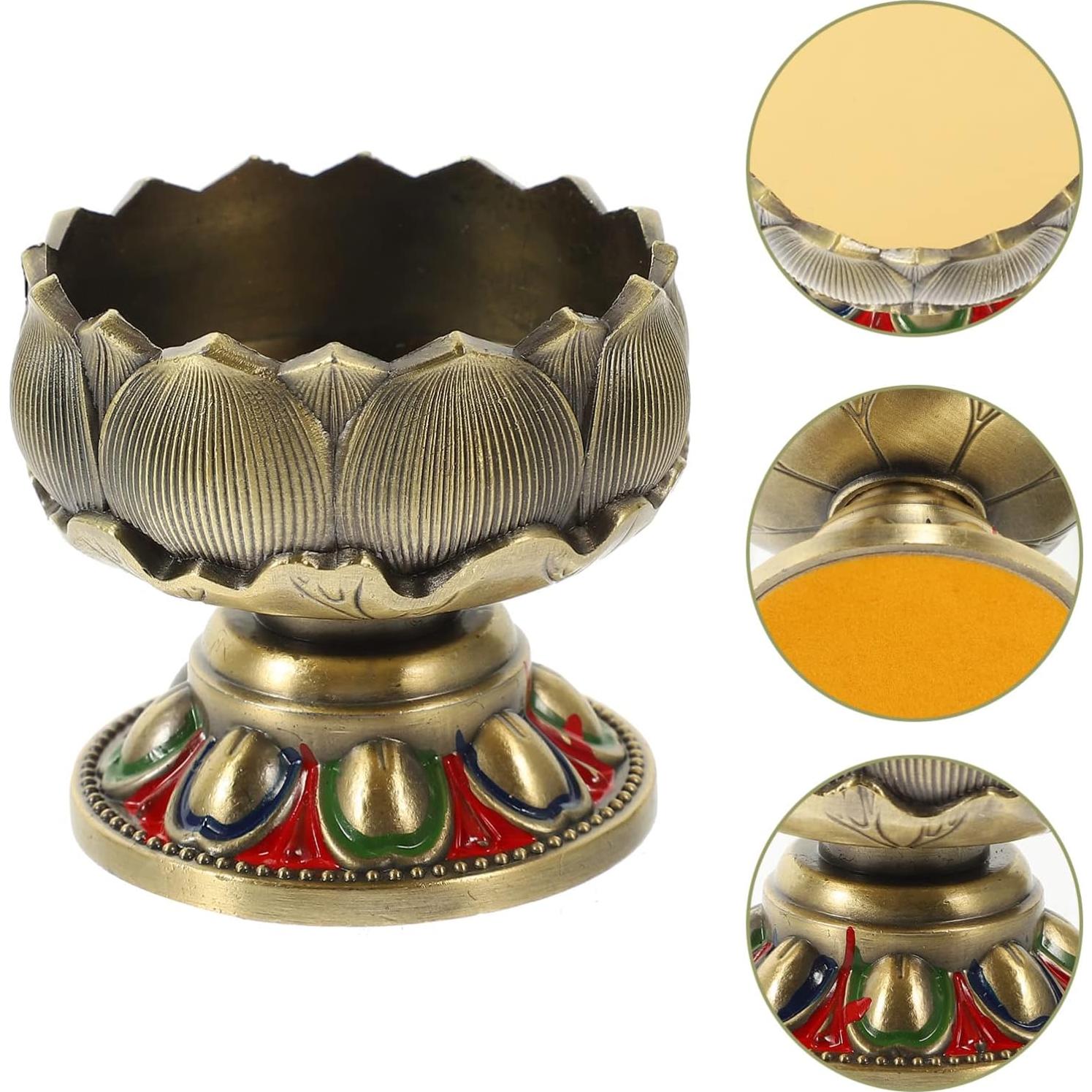 Soporte de Vela de Loto Vaguelly Decorativo de Zinc 5cm