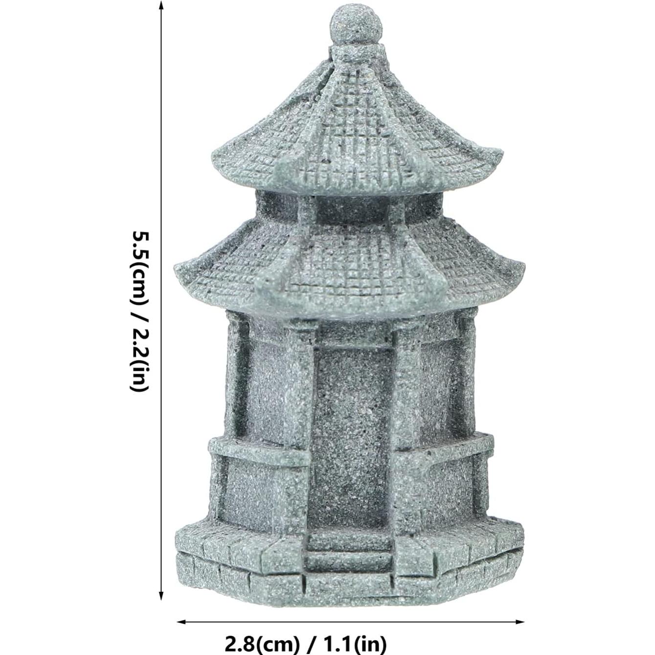 Estatuas de Jardín Pagoda DOITOOL 3pcs - Decoración Zen Mini
