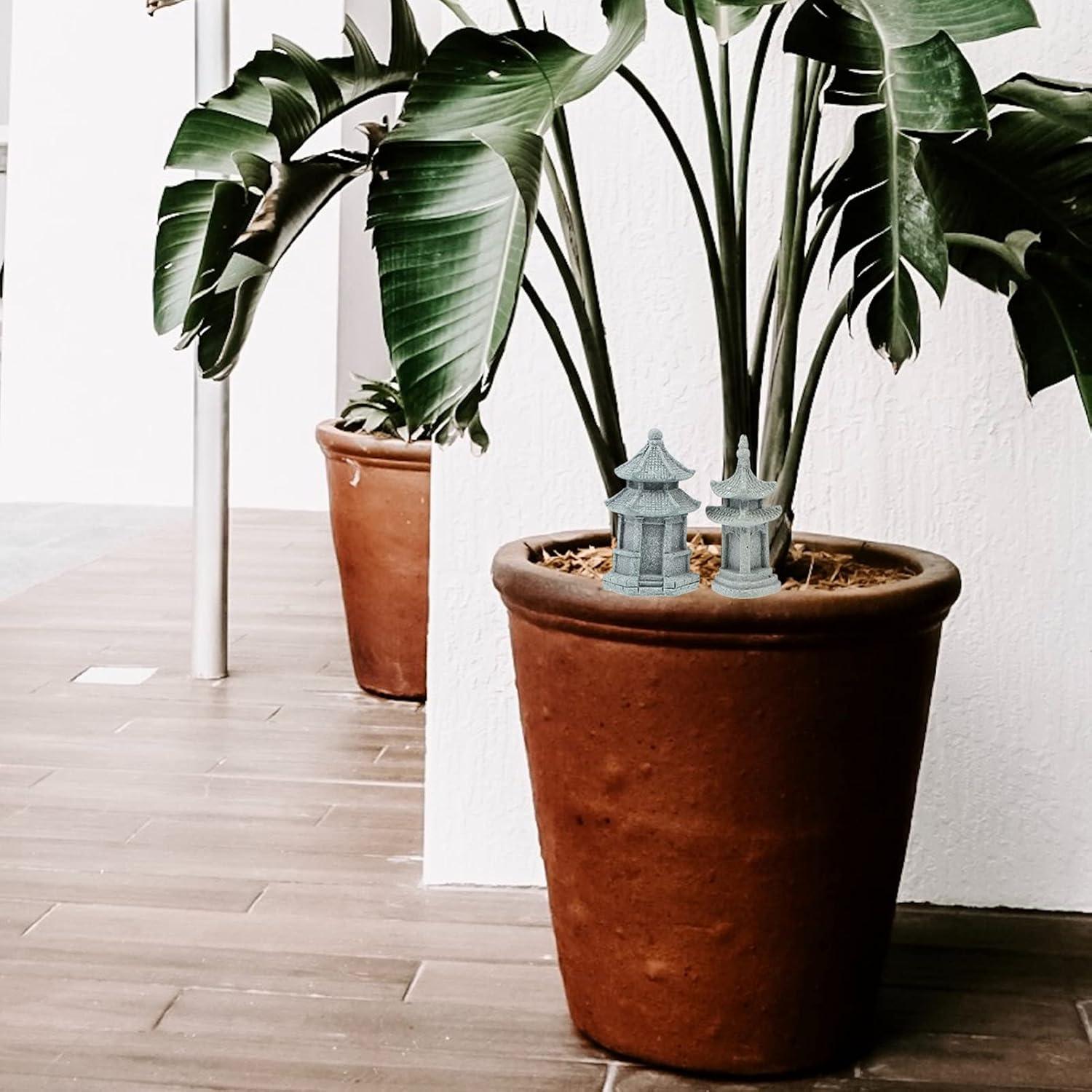 Estatuas de Jardín Pagoda DOITOOL 3pcs - Decoración Zen Mini