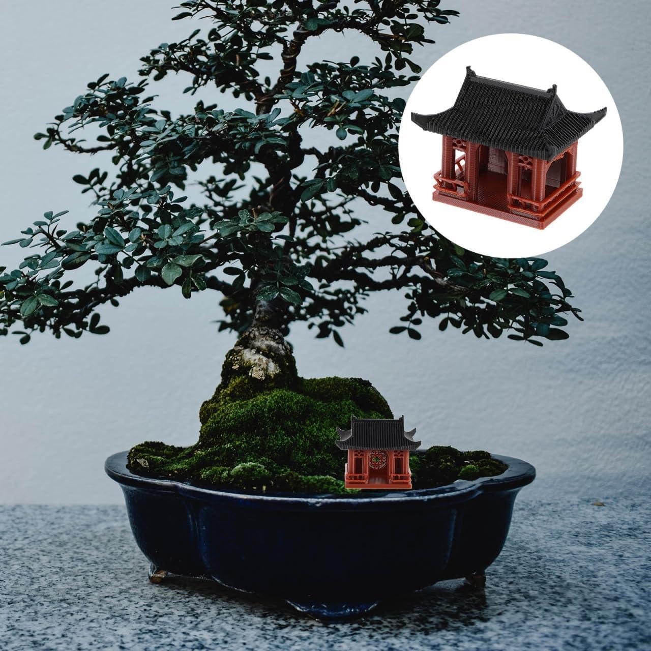 Estatua Miniatura Jardín Pagoda PRETYZOOM 3.81x4.49 cm