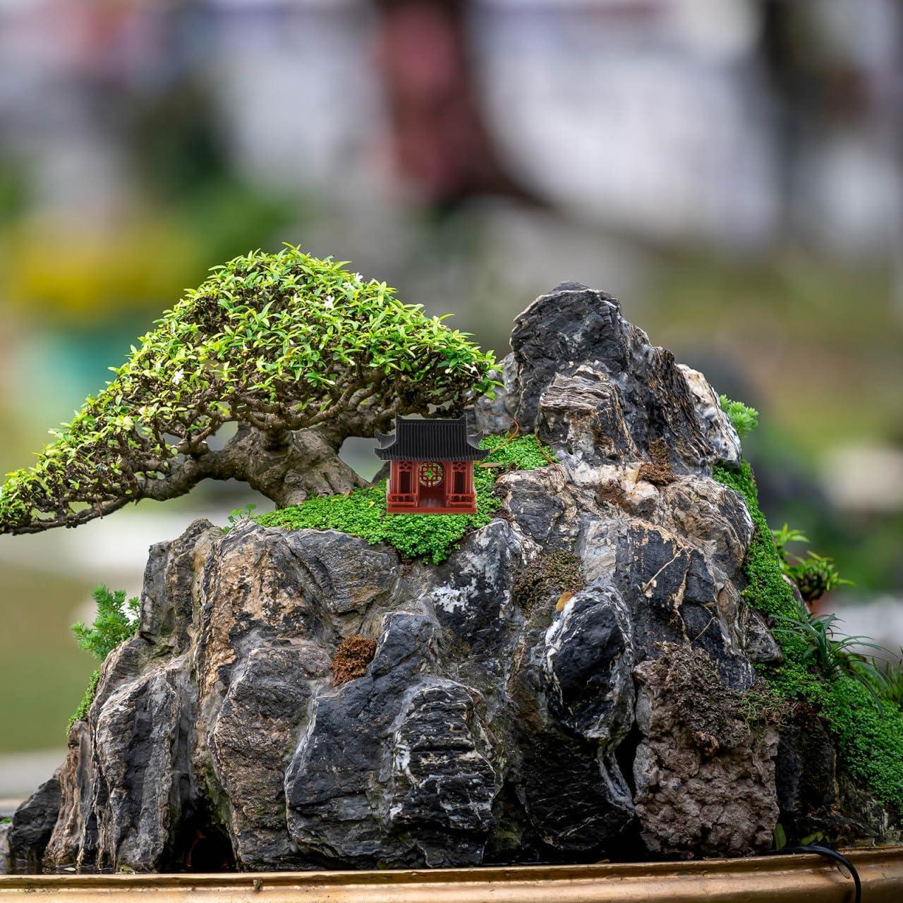 Estatua Miniatura Jardín Pagoda PRETYZOOM 3.81x4.49 cm