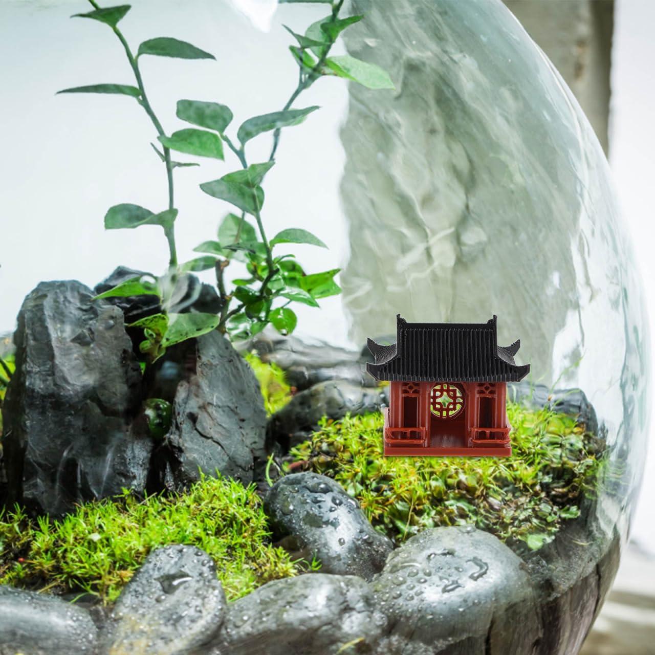 Estatua Miniatura Jardín Pagoda PRETYZOOM 3.81x4.49 cm