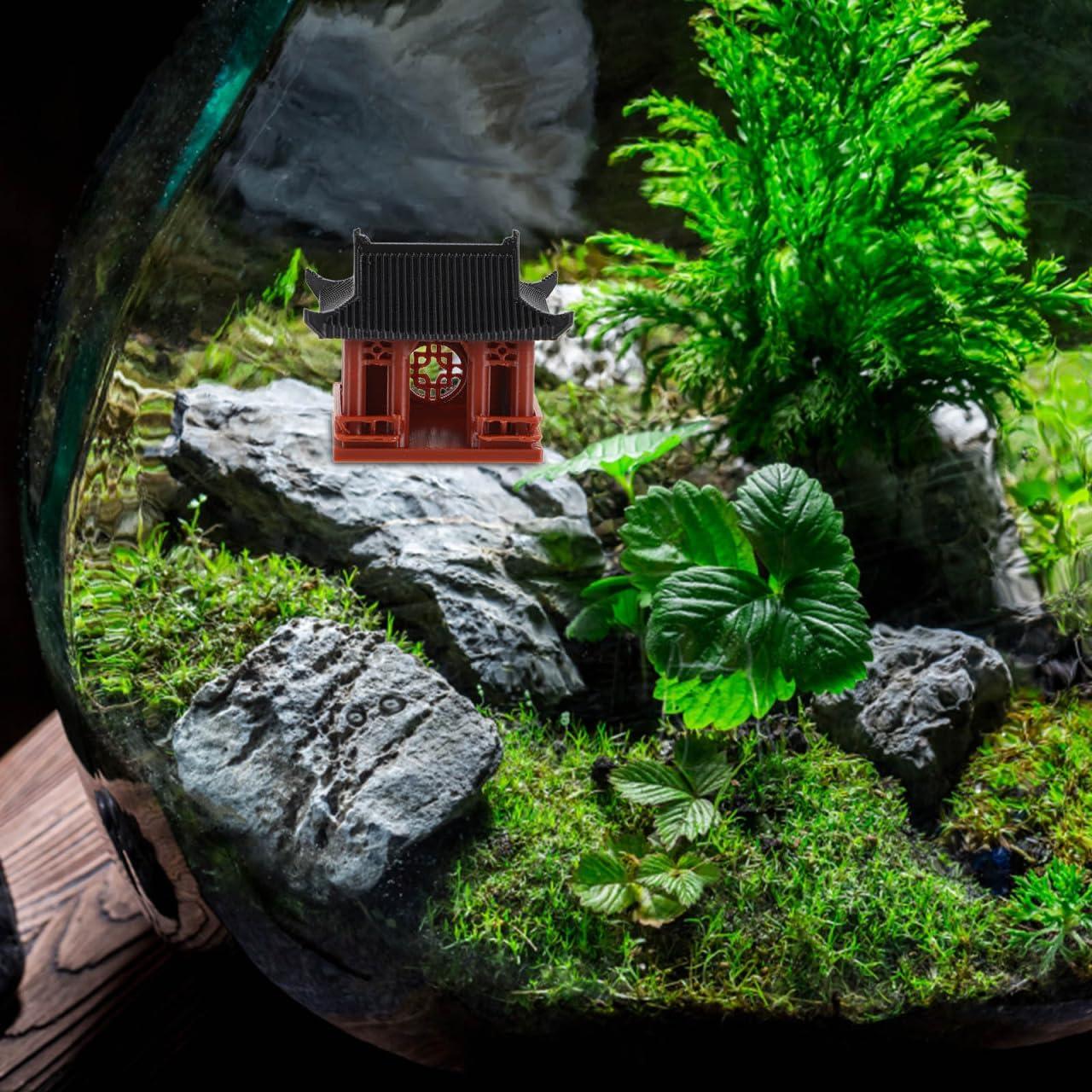 Estatua Miniatura Jardín Pagoda PRETYZOOM 3.81x4.49 cm