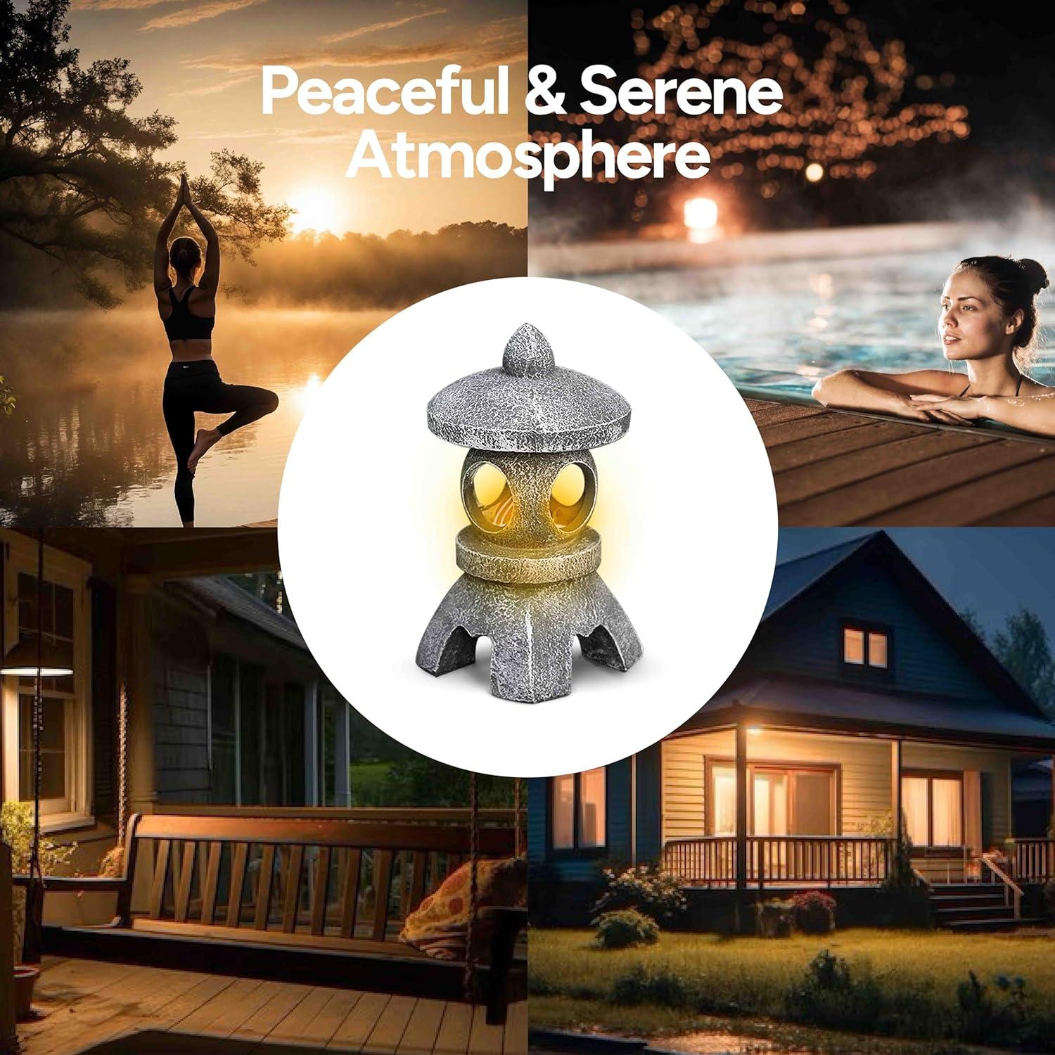 Estatua de Jardín Pagoda Solar Bedevil 25.9 cm Decorativa