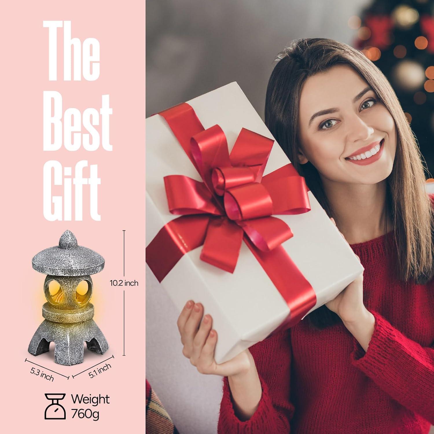 Estatua de Jardín Pagoda Solar Bedevil 25.9 cm Decorativa