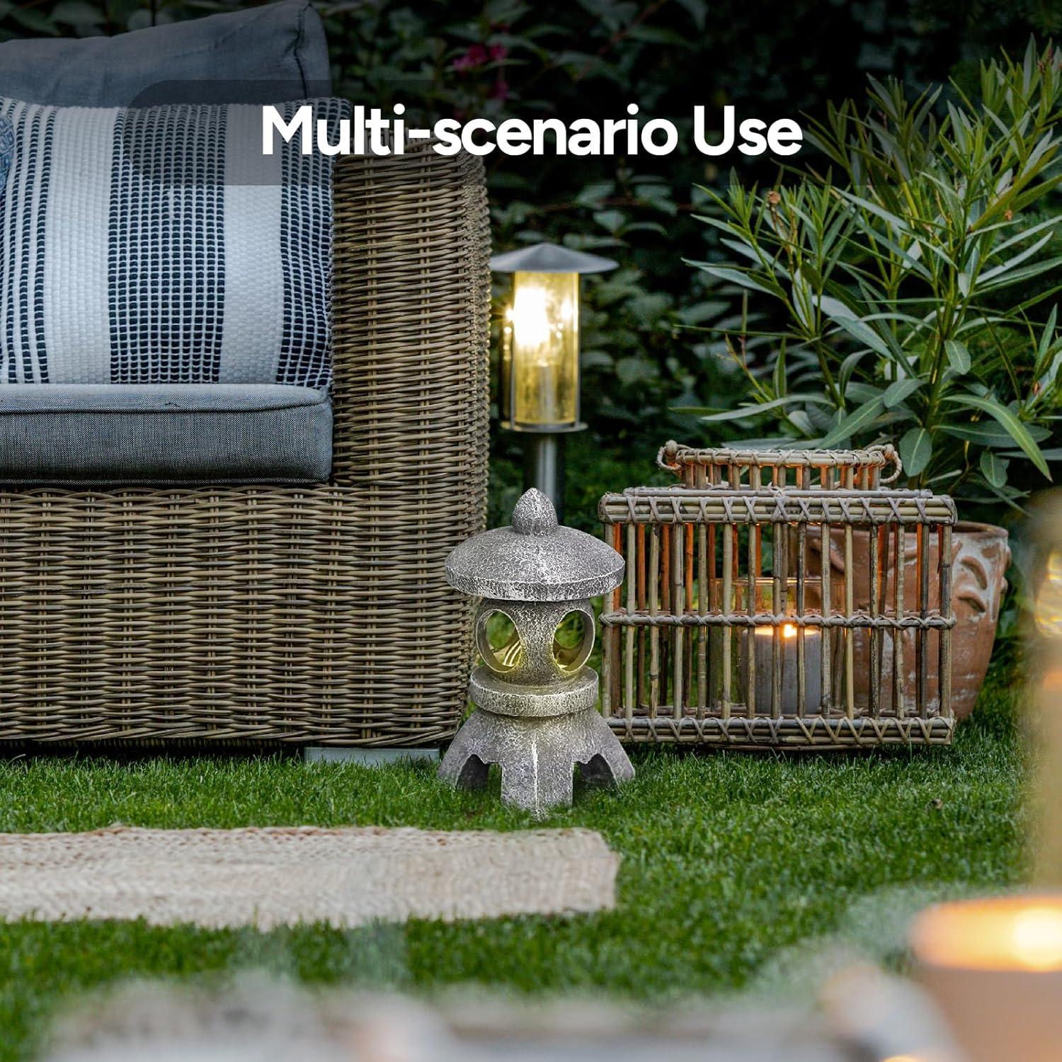 Estatua de Jardín Pagoda Solar Bedevil 25.9 cm Decorativa