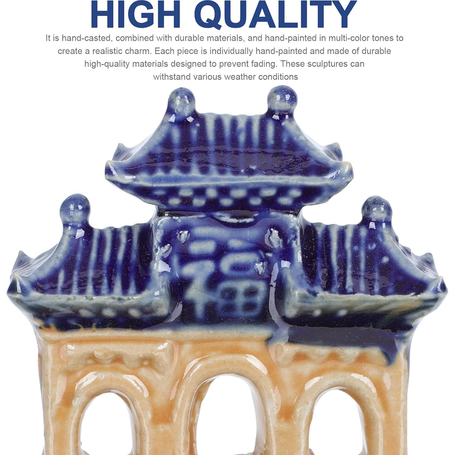 Estatuas Miniatura de Pagoda YARDWE 5 Piezas Jardín Zen