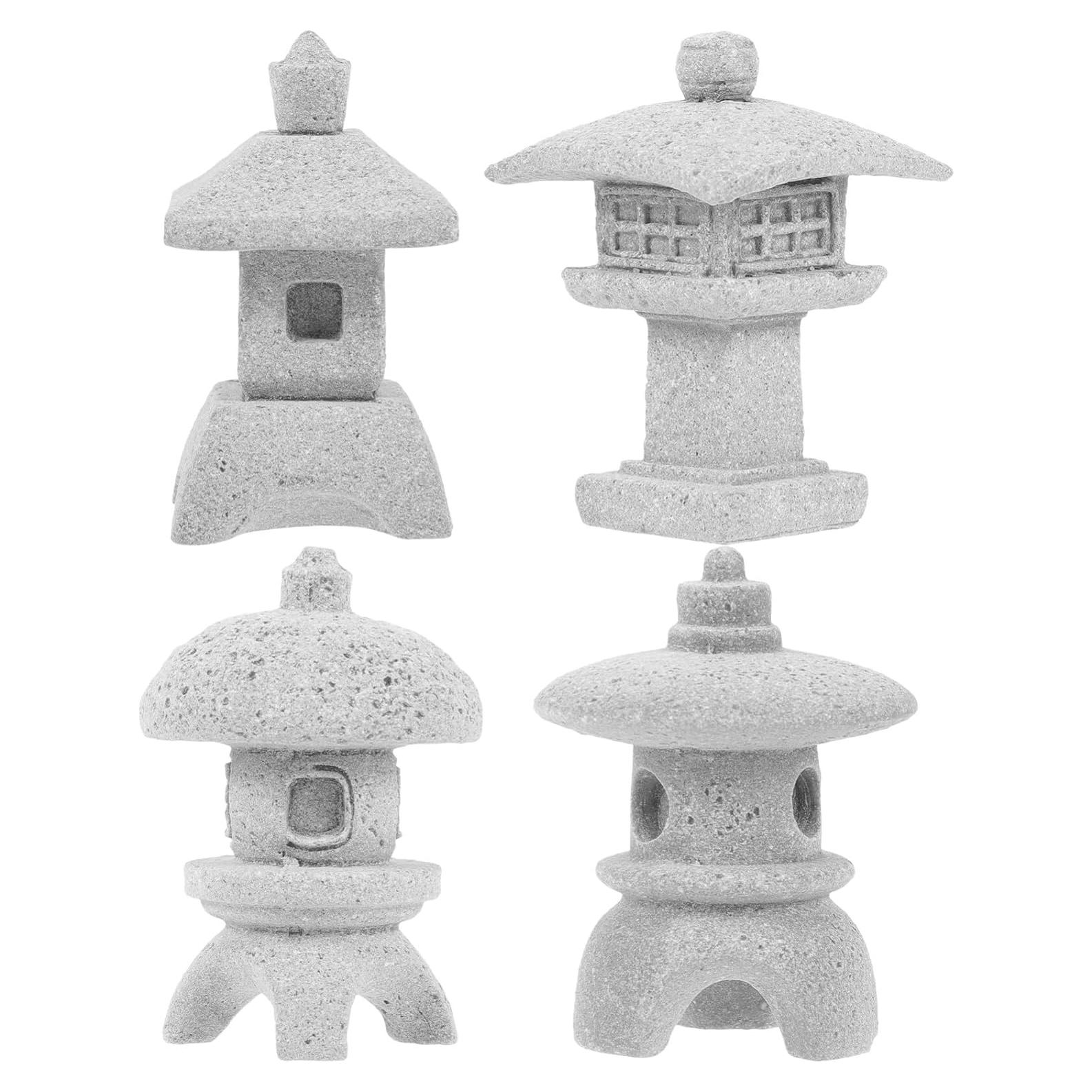 Adorno de Pagoda Hemoton para Jardín Zen - Arenisca 3.2x2.1cm
