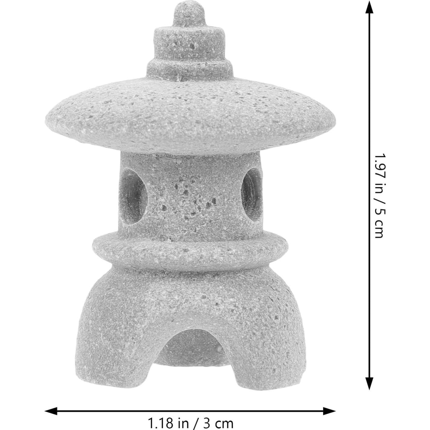 Adorno de Pagoda Hemoton para Jardín Zen - Arenisca 3.2x2.1cm