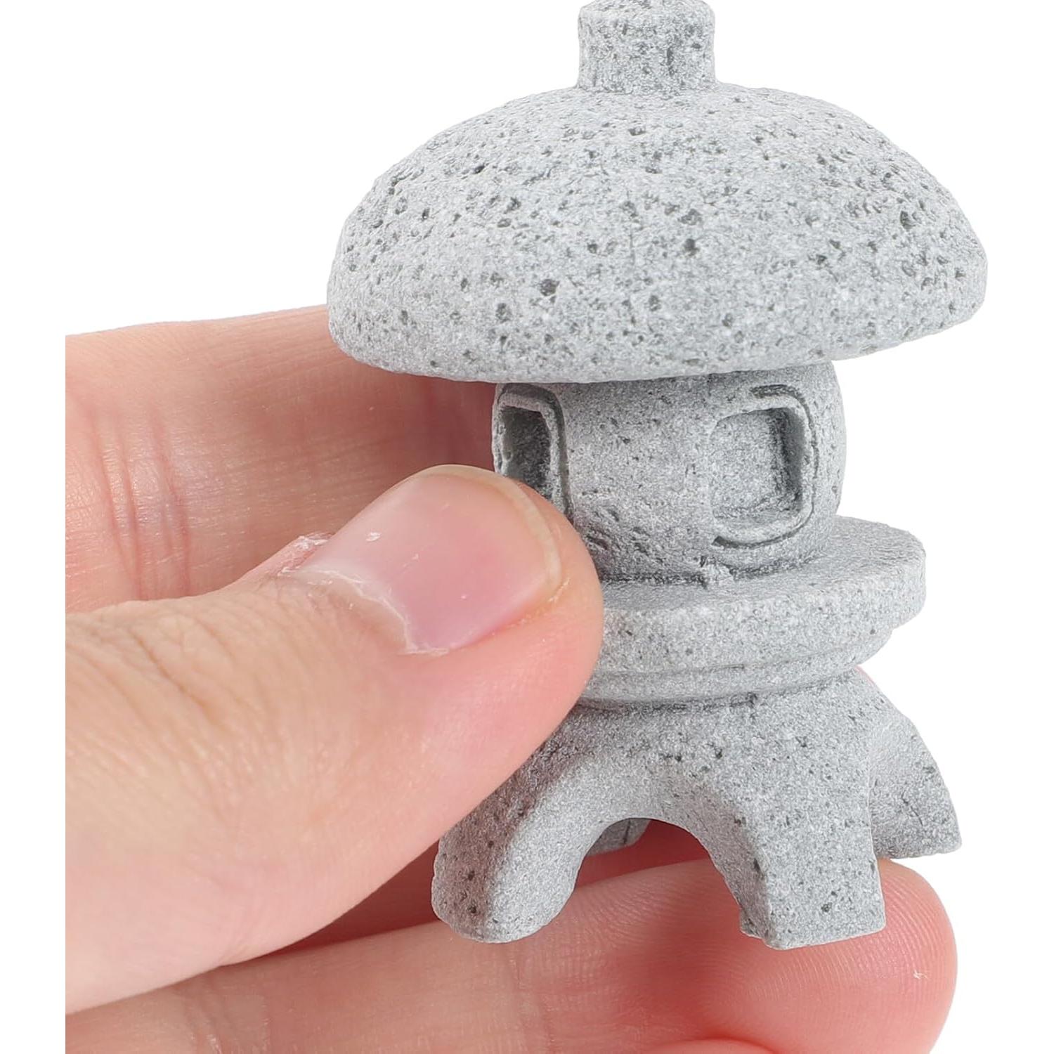 Adorno de Pagoda Hemoton para Jardín Zen - Arenisca 3.2x2.1cm