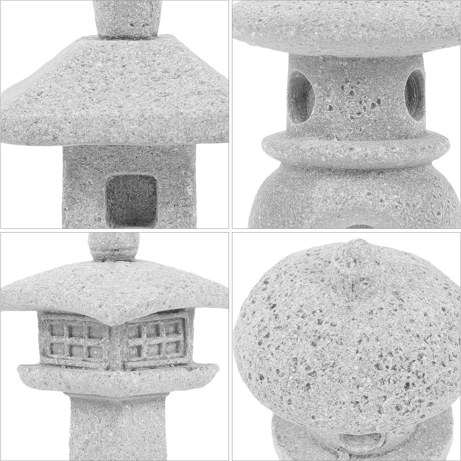 Adorno de Pagoda Hemoton para Jardín Zen - Arenisca 3.2x2.1cm