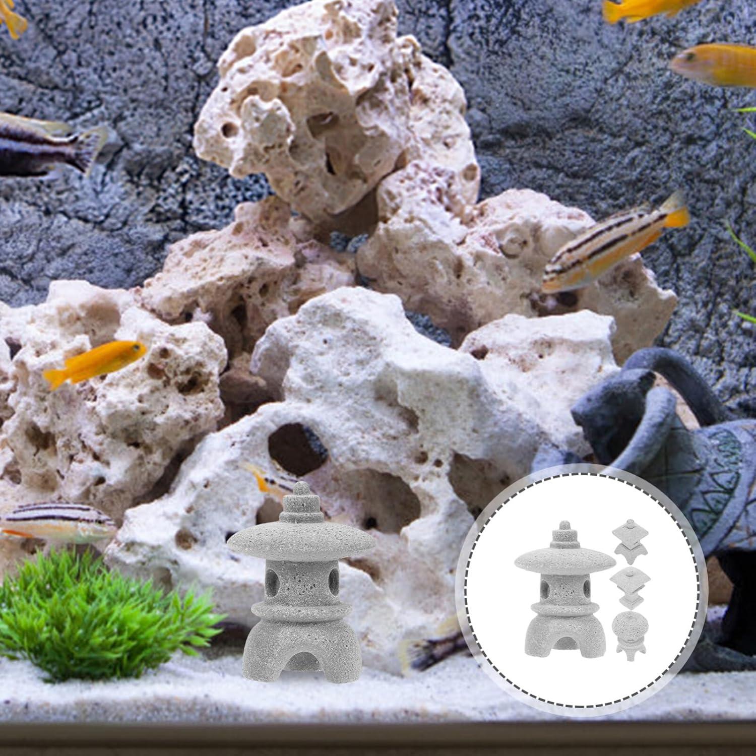 Adorno de Pagoda Hemoton para Jardín Zen - Arenisca 3.2x2.1cm