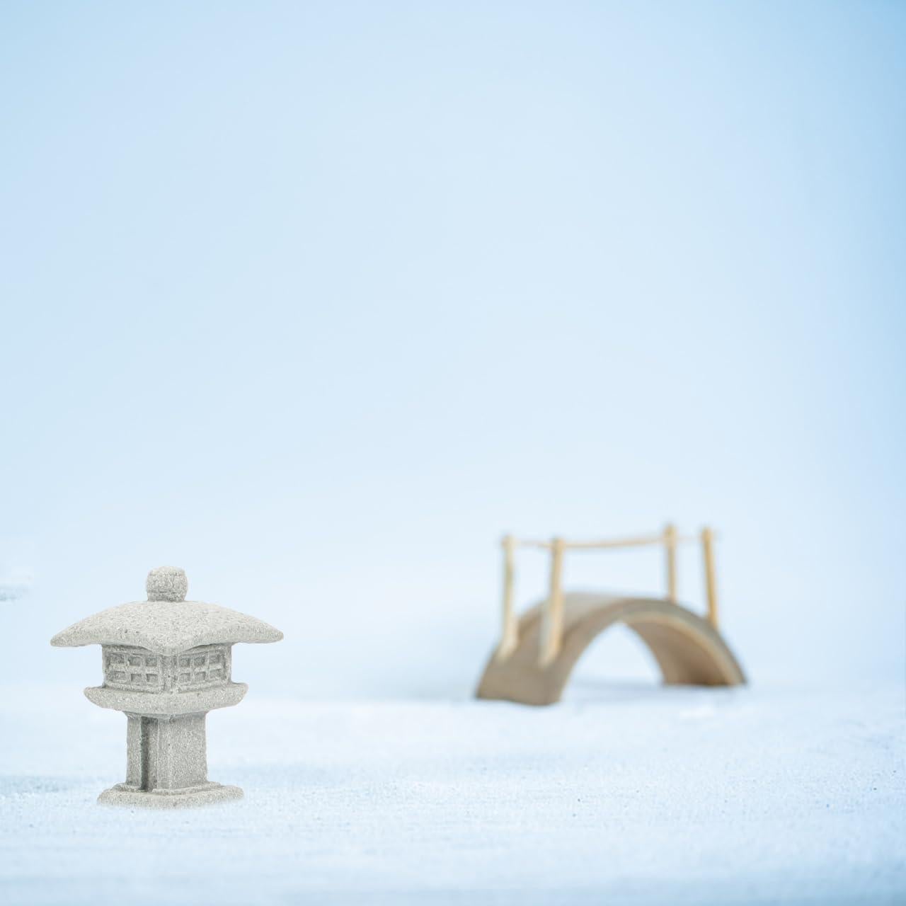 4 Estatuas Miniatura de Pagoda Outanaya para Jardín Zen