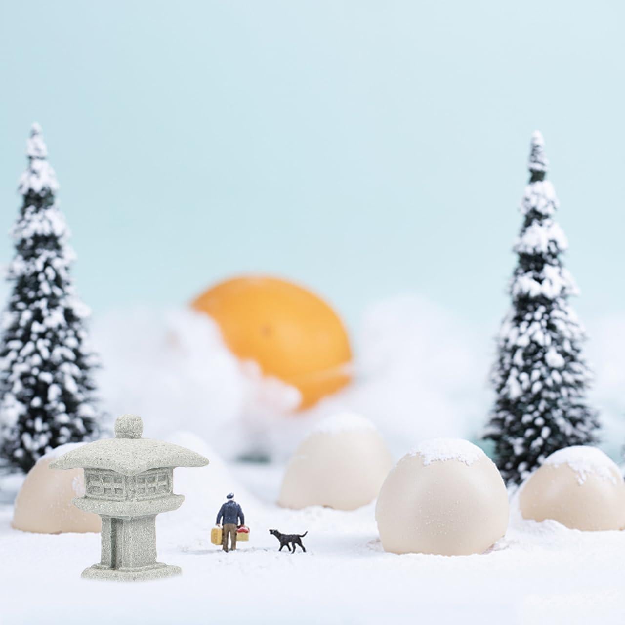 4 Estatuas Miniatura de Pagoda Outanaya para Jardín Zen