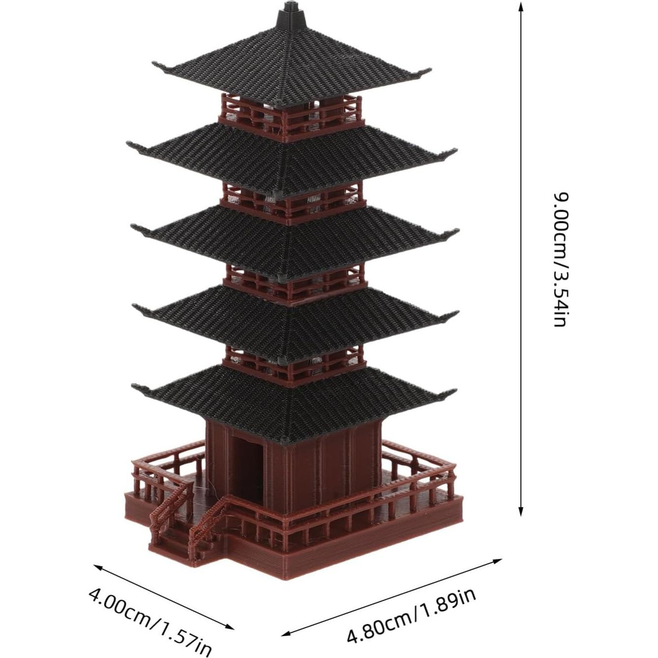 Estatua de Torre Milisten Feng Shui 9x4.8cm Decoración Zen
