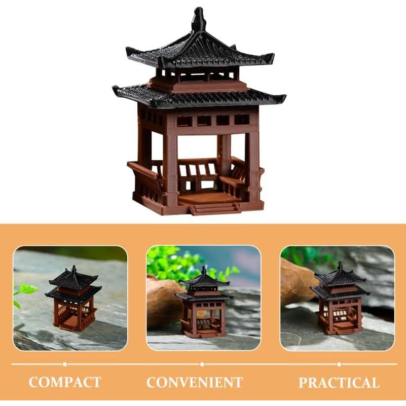 Adorno de Pabellón Miniatura SUPVOX para Jardín 8x5x5 cm