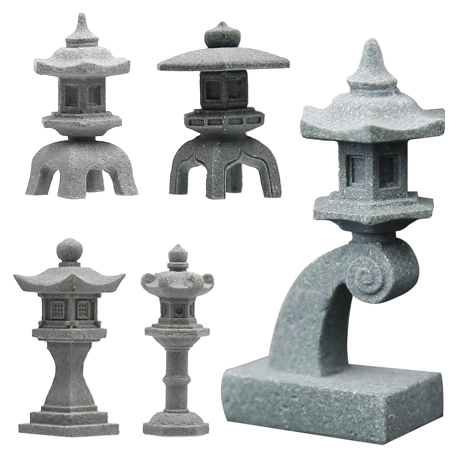 Conjunto de 5 Linternas Japonesas Vkinman para Jardín