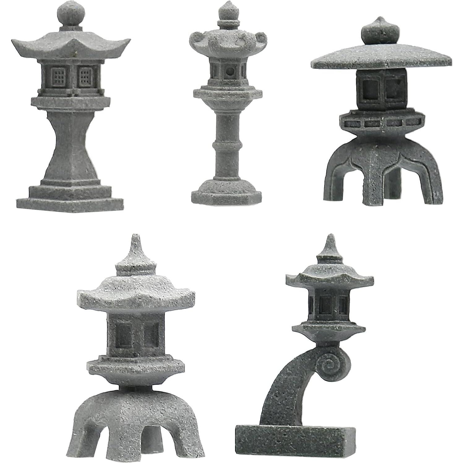 Conjunto de 5 Linternas Japonesas Vkinman para Jardín