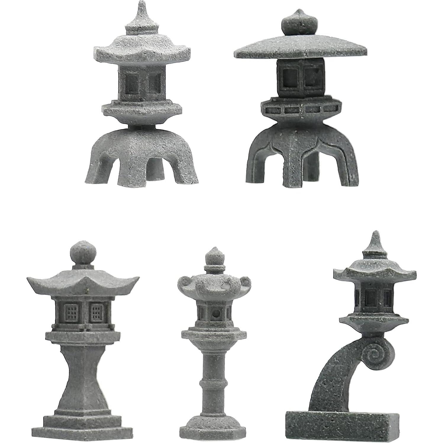 Conjunto de 5 Linternas Japonesas Vkinman para Jardín