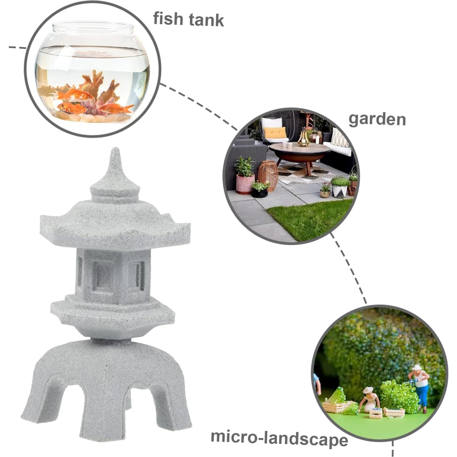 Estatua de Jardín Zen Asiático KONTONTY en Forma de Lámpara