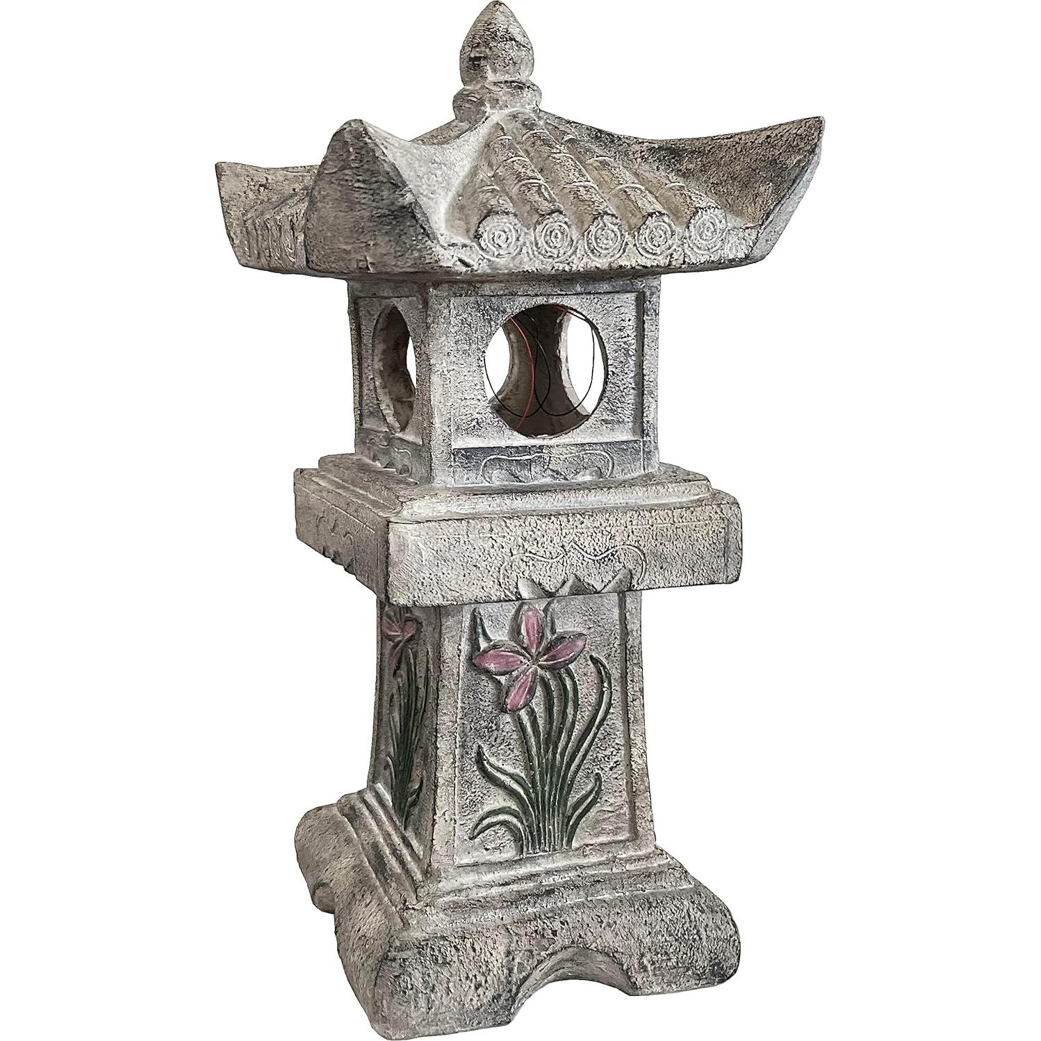Estatua de Pagoda Solar GRASOLAR 60 cm Decoración Jardín