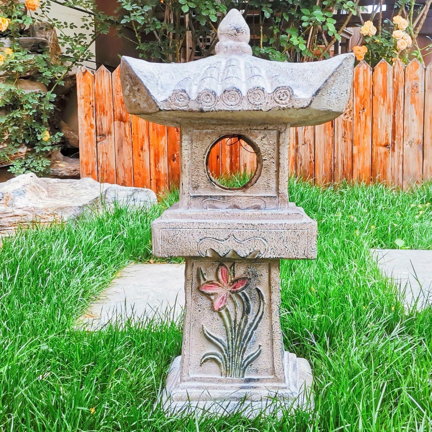 Estatua de Pagoda Solar GRASOLAR 60 cm Decoración Jardín