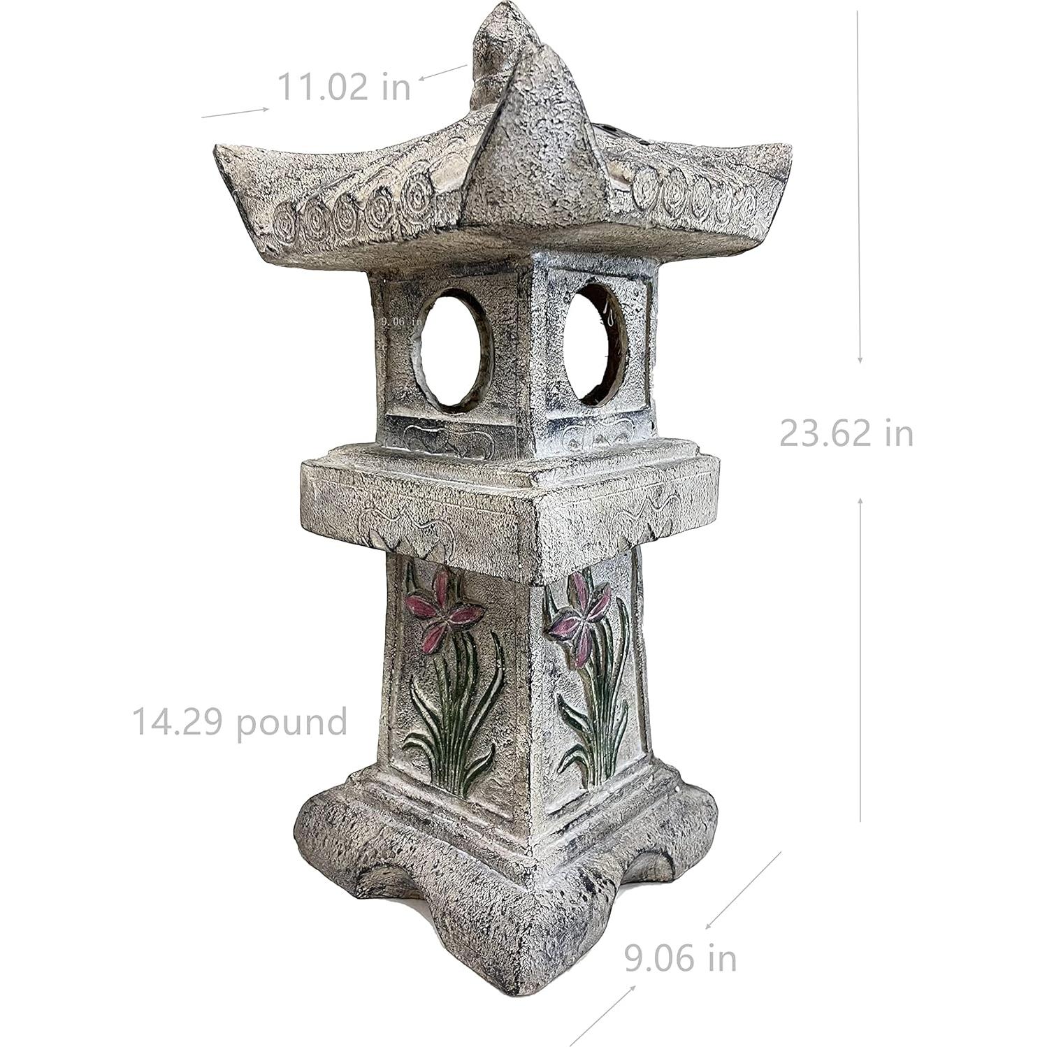 Estatua de Pagoda Solar GRASOLAR 60 cm Decoración Jardín