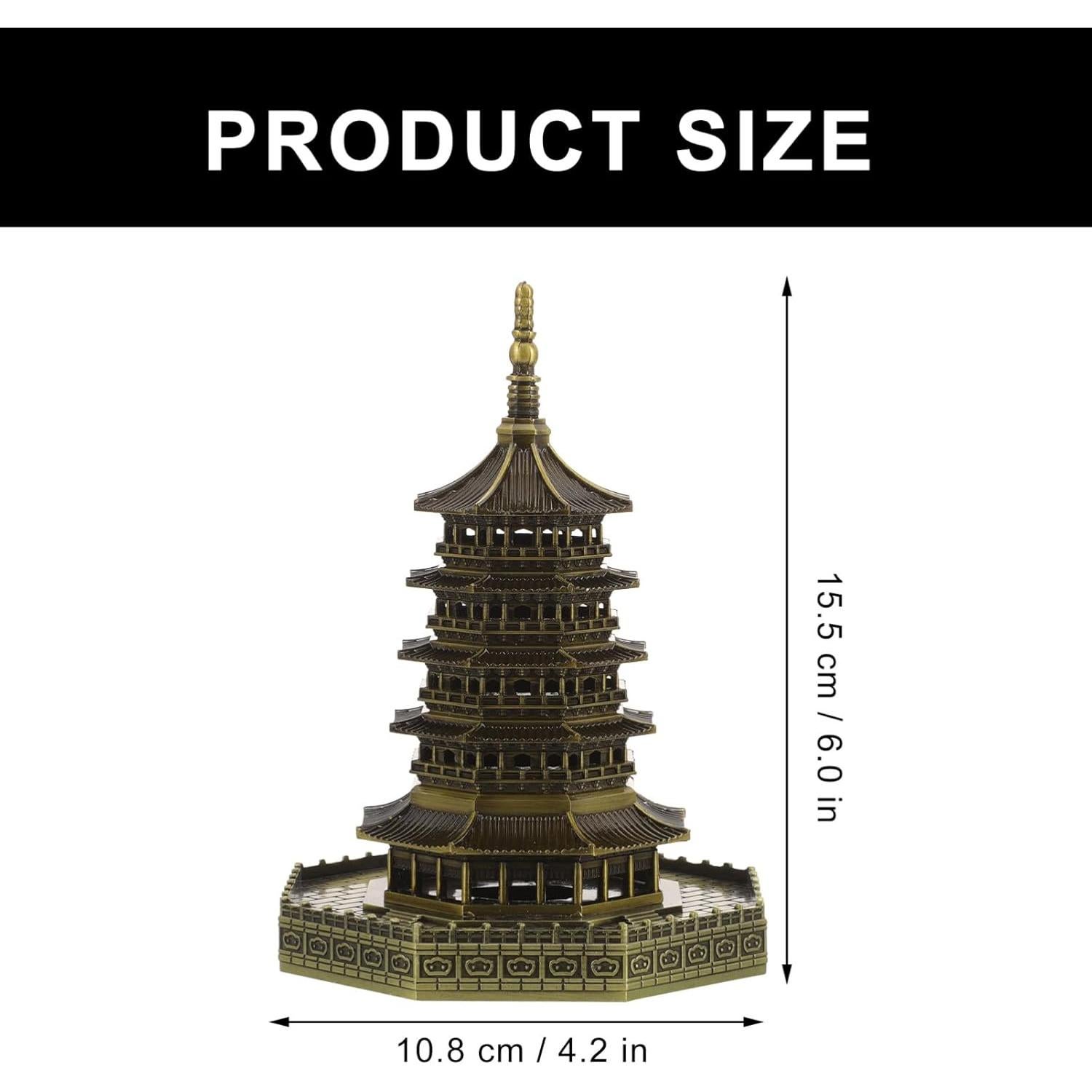 Estatua Feng Shui VILLCASE Torre Pagoda Bronce 10.8 cm