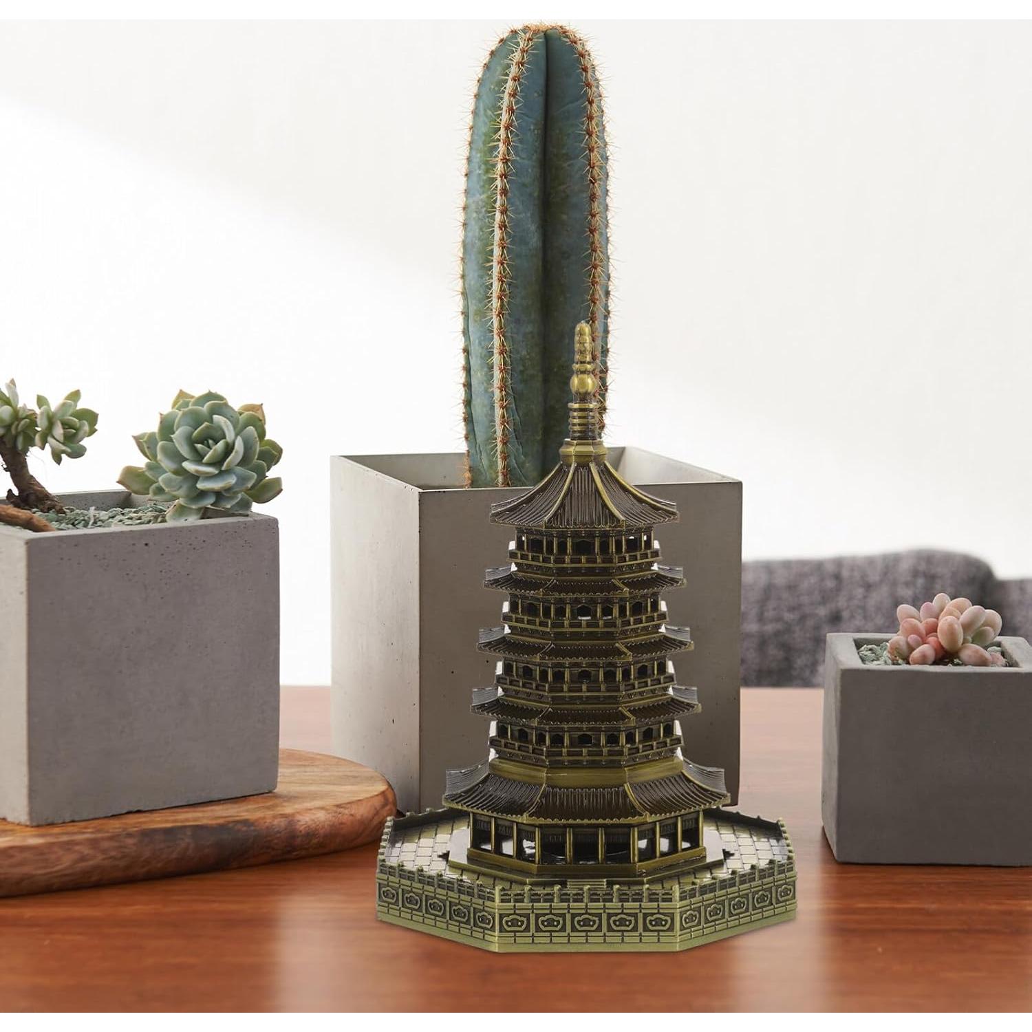Estatua Feng Shui VILLCASE Torre Pagoda Bronce 10.8 cm