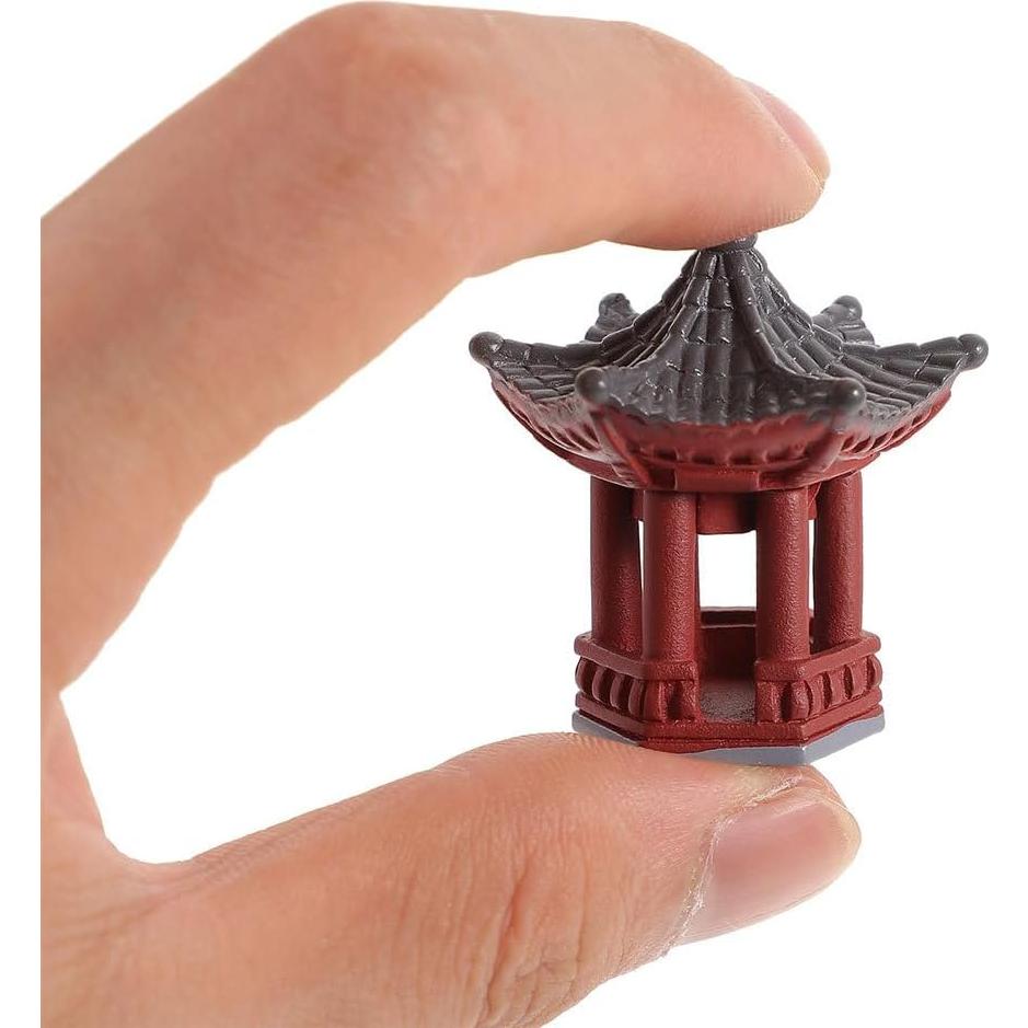 Set de 6 Estatuas Mini Pagoda FOMIYES Resina 3.8cm Jardín