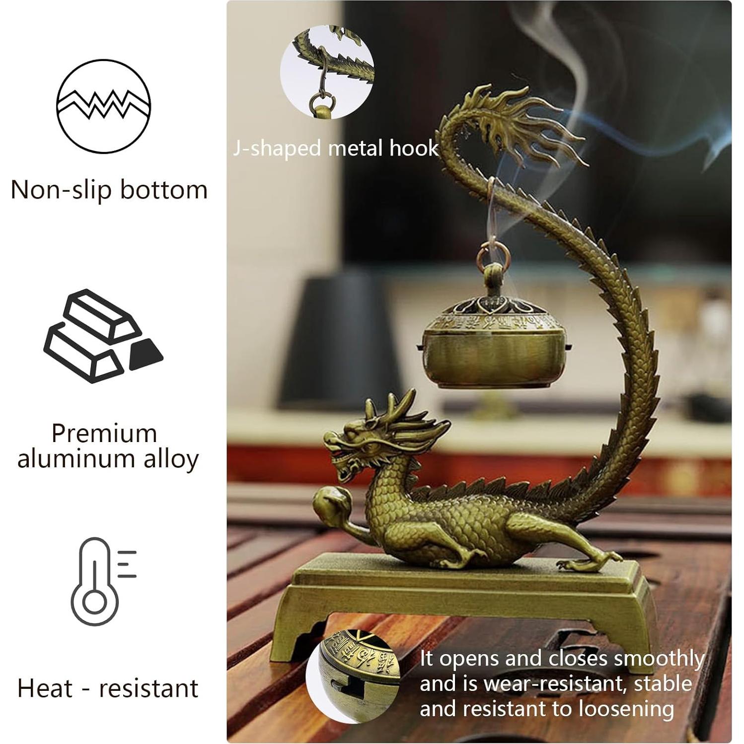 Quemador de Incienso Dragón con 40 Varitas - Craftmastudio