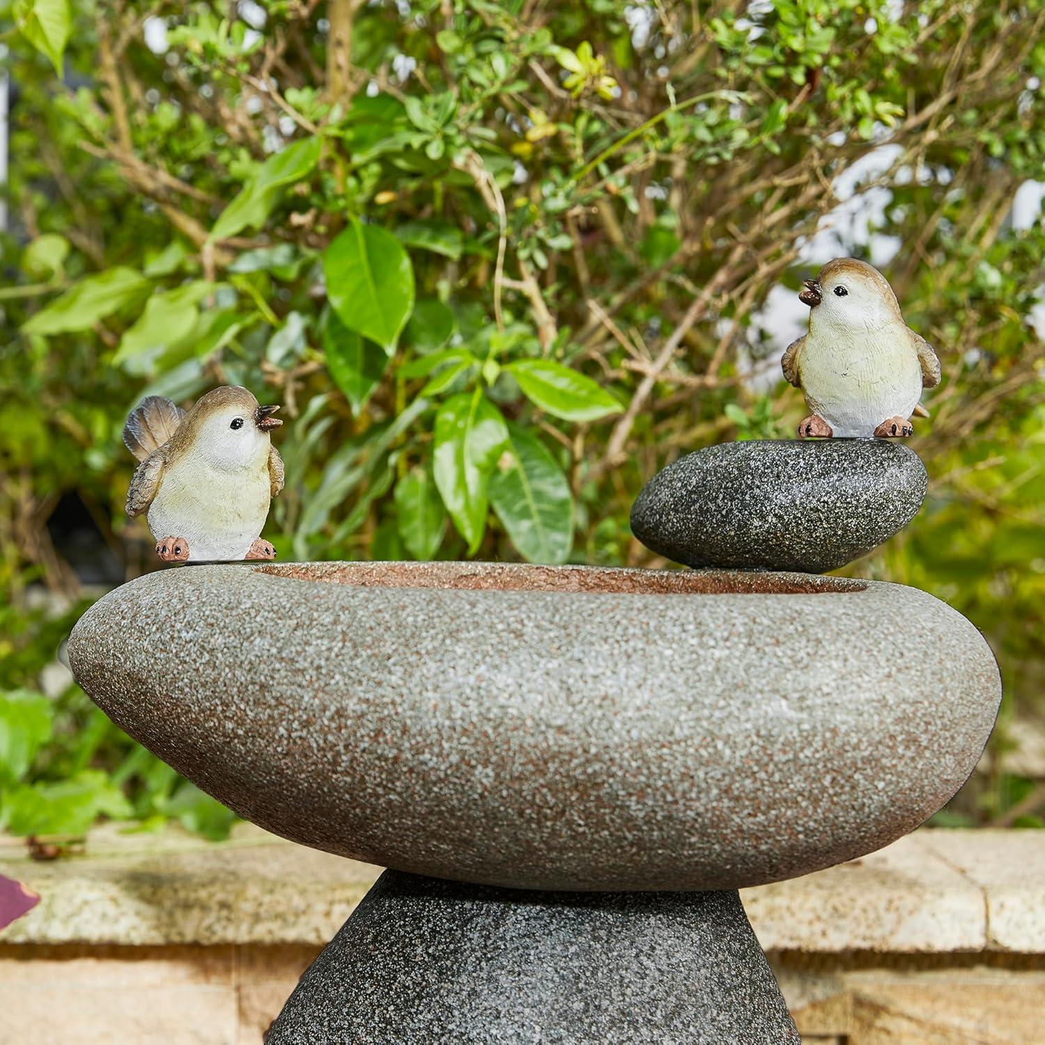 Fuente de Agua Glitzhome 52.7 cm con Luz LED y Bomba - Estilo Zen