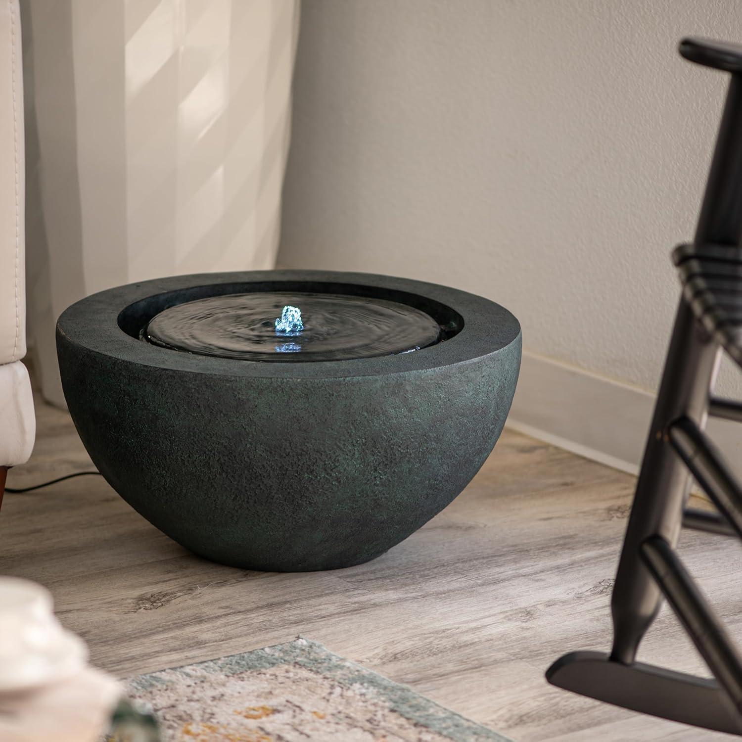 Fuente de Agua Esférica XBrand 50.3 cm con Luz LED Verde