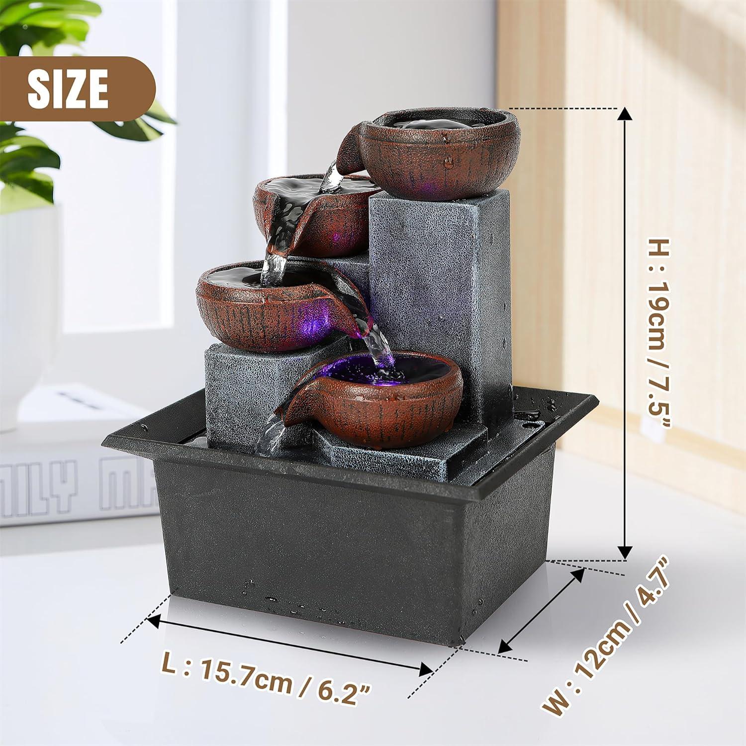 Fuente de Agua de Mesa Father'sDen FDDS-2401 LED 15.7x12x19cm