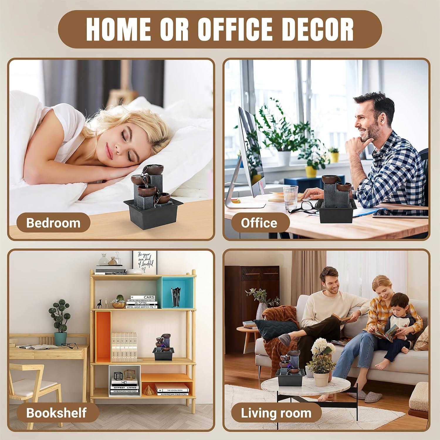 Fuente de Agua de Mesa Father'sDen FDDS-2401 LED 15.7x12x19cm