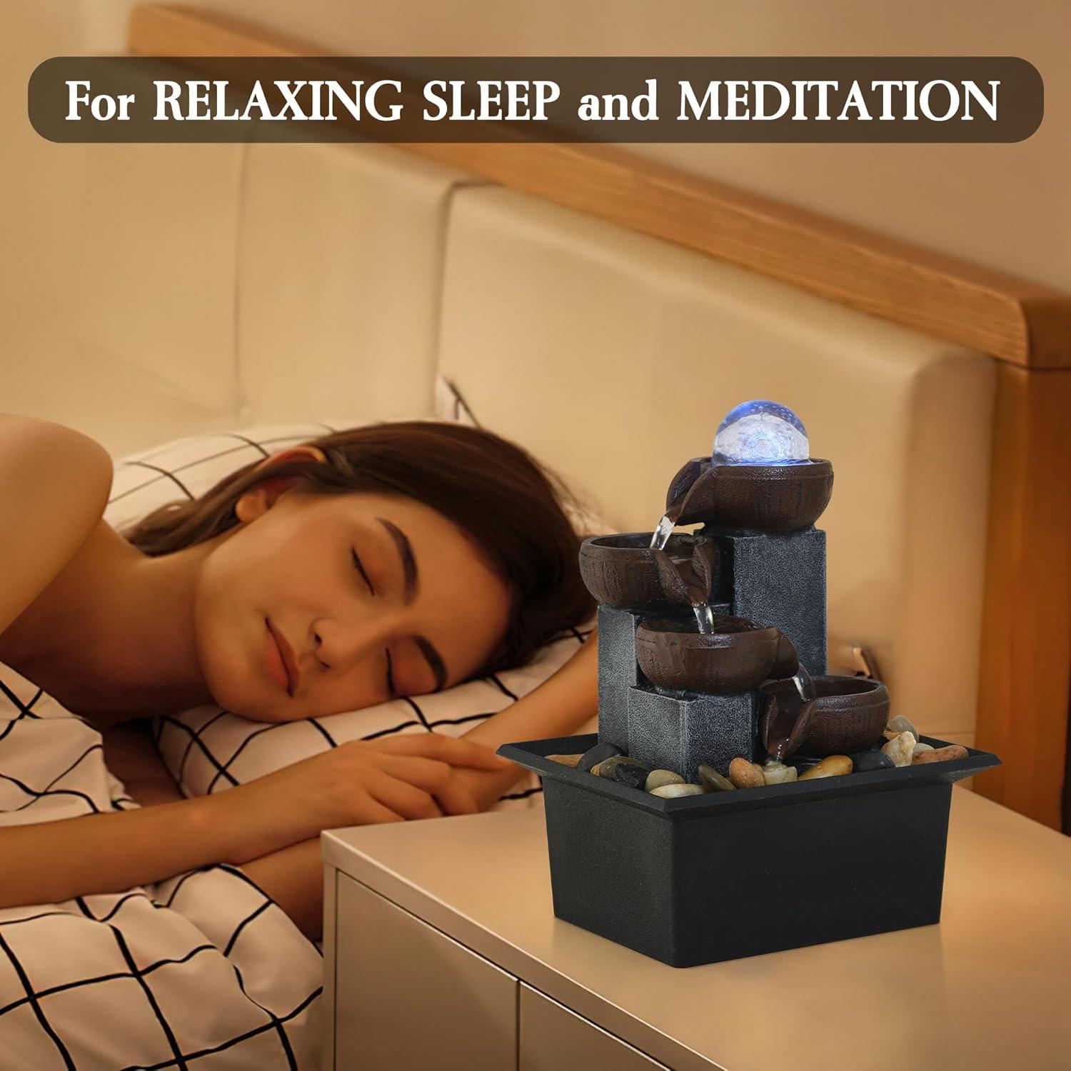 Fuente de Agua Interior LED Colección Father'sDen 16x13x19cm