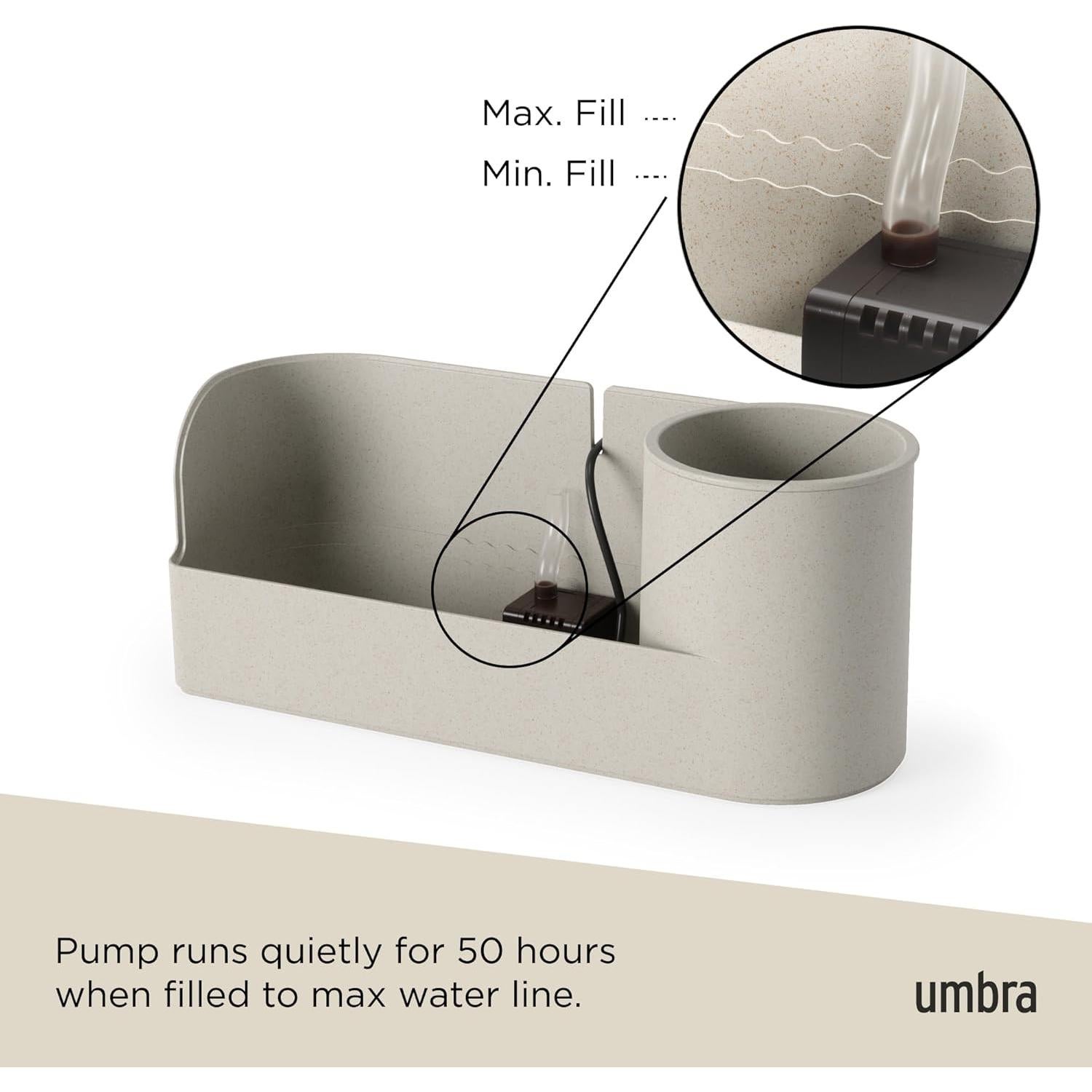 Fuente de Agua de Mesa Umbra Stream con Maceta - Arena