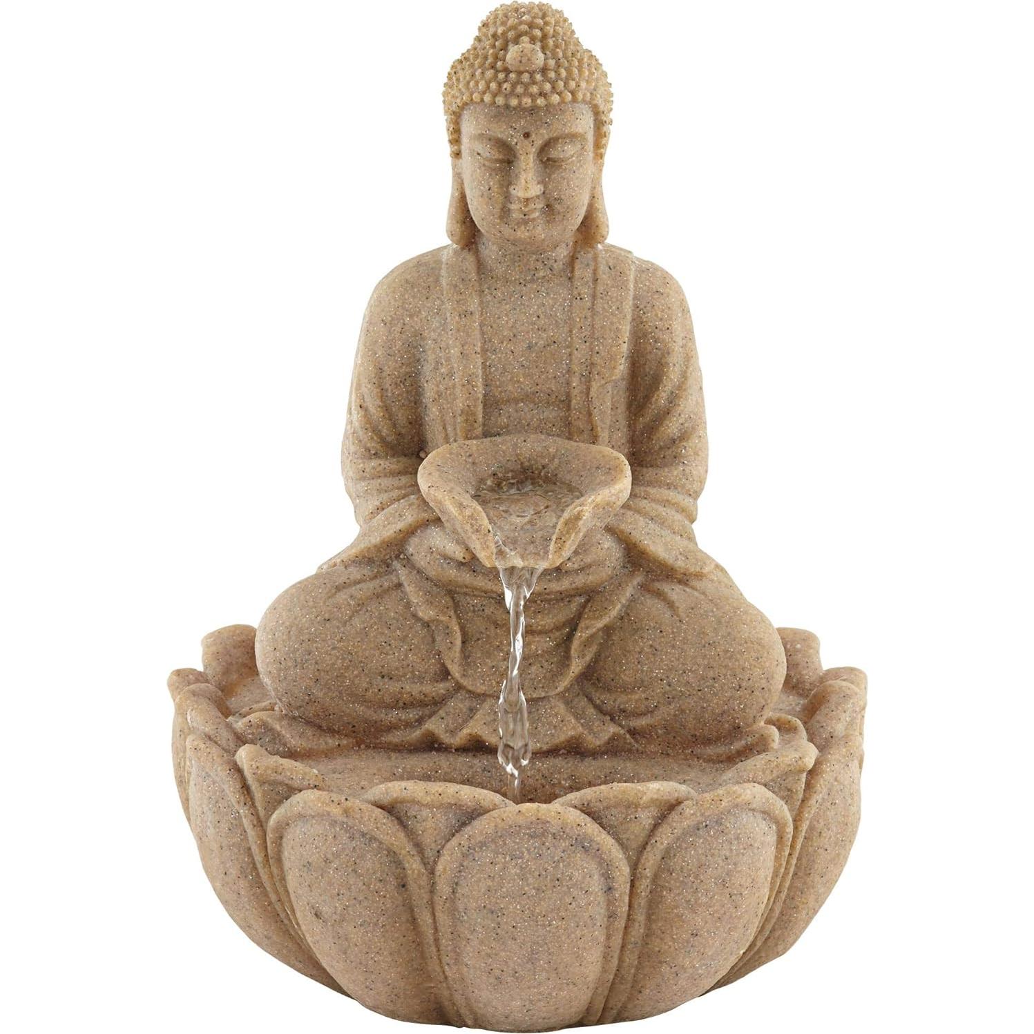 Fuente de Agua Zen Buda Calm 35.6 cm LED John Timberland
