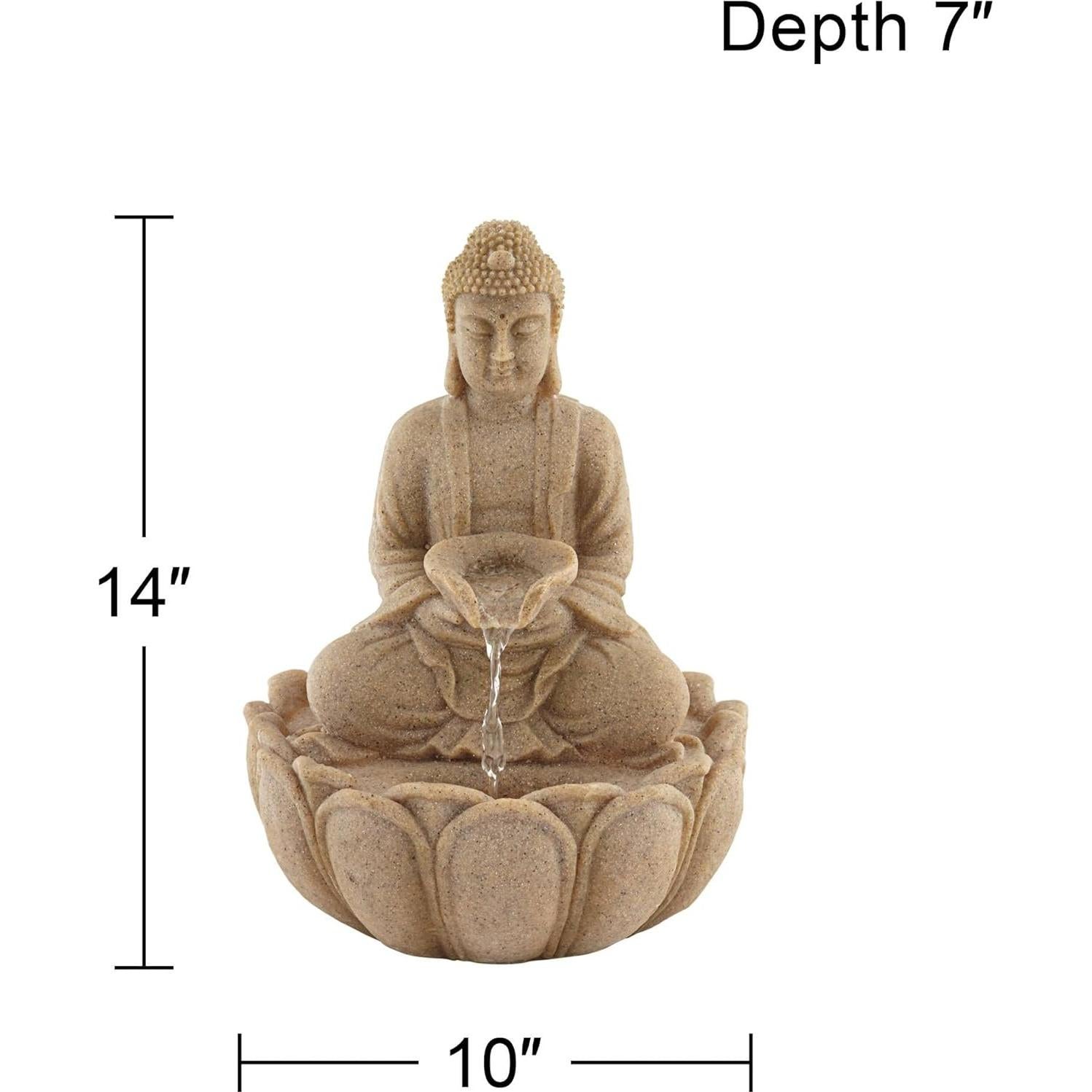 Fuente de Agua Zen Buda Calm 35.6 cm LED John Timberland